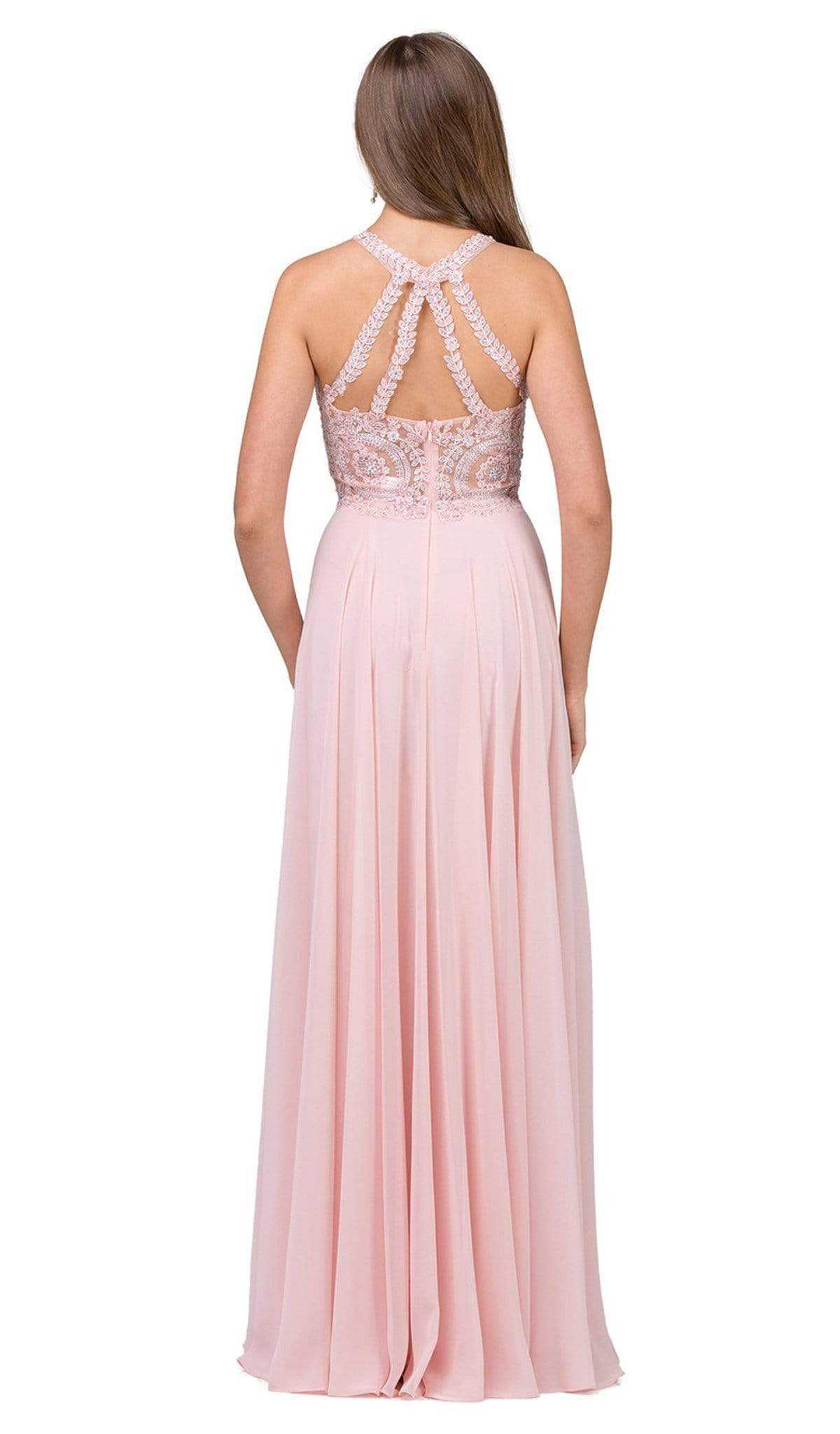 Dancing Queen, Dancing Queen - 2234 Sleeveless Illusion Jewel Lace Ornate Prom Gown