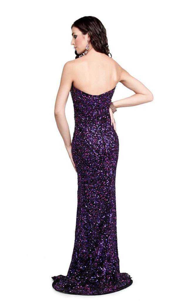Primavera Couture, Primavera Couture - 9513 Strapless Glittering Allover Sequins Evening Gown - 1 Pc. Black in size 4 Available
