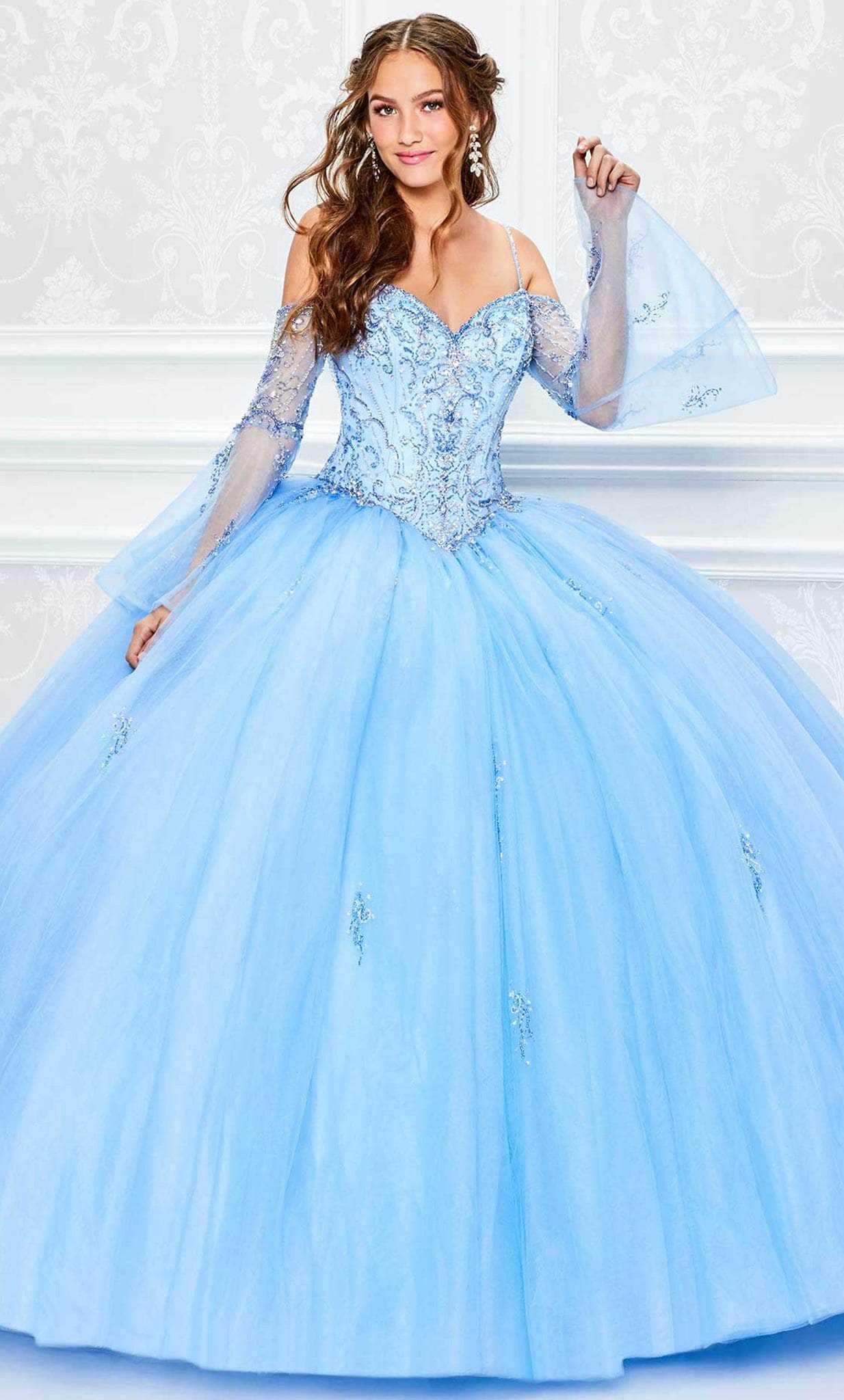 Princesa by Ariana Vara, Princesa by Ariana Vara PR11941 - Beaded Bell Sleeve Ballgown