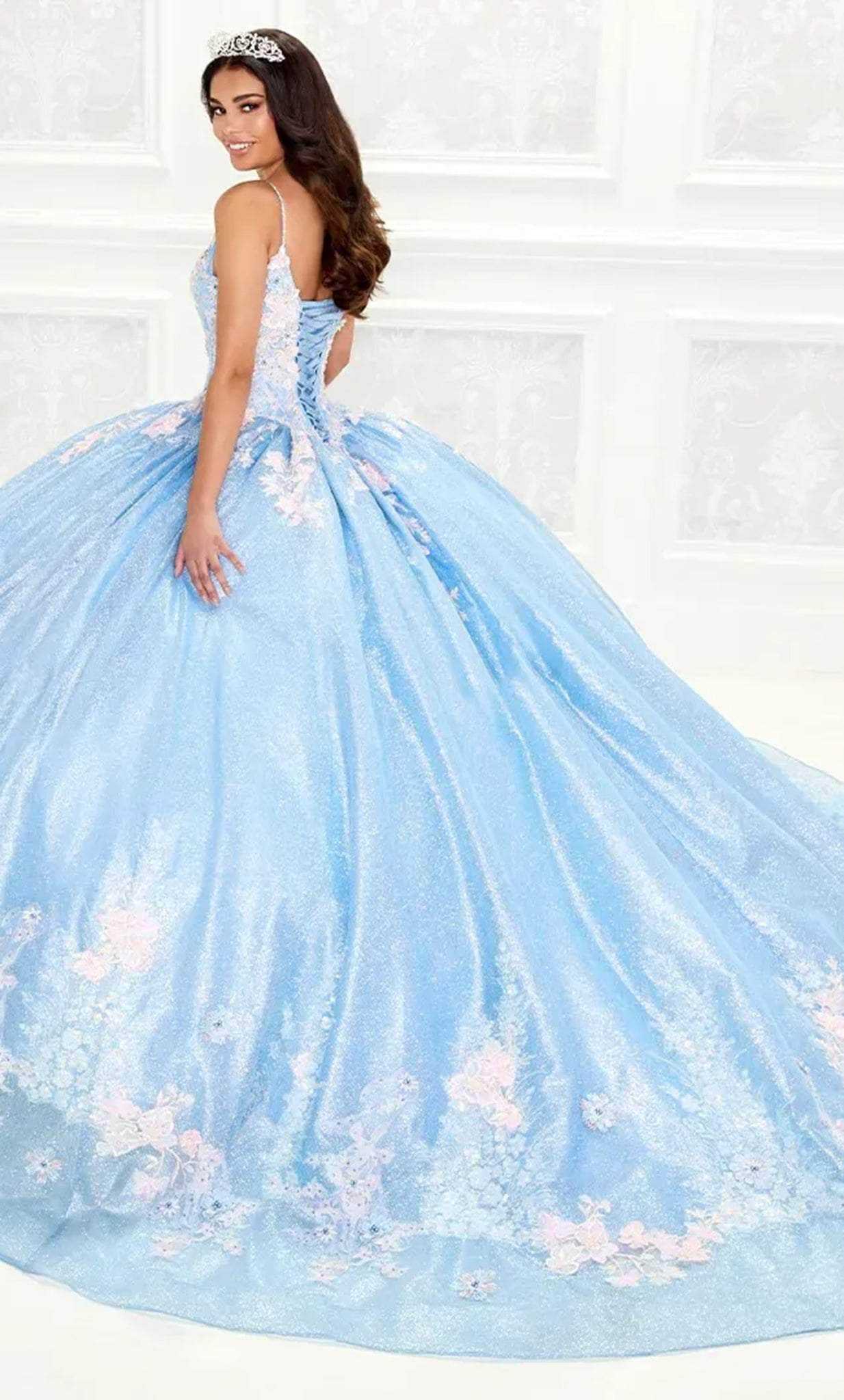 Princesa by Ariana Vara, Princesa by Ariana Vara PR30083 - Floral Laced Ballgown