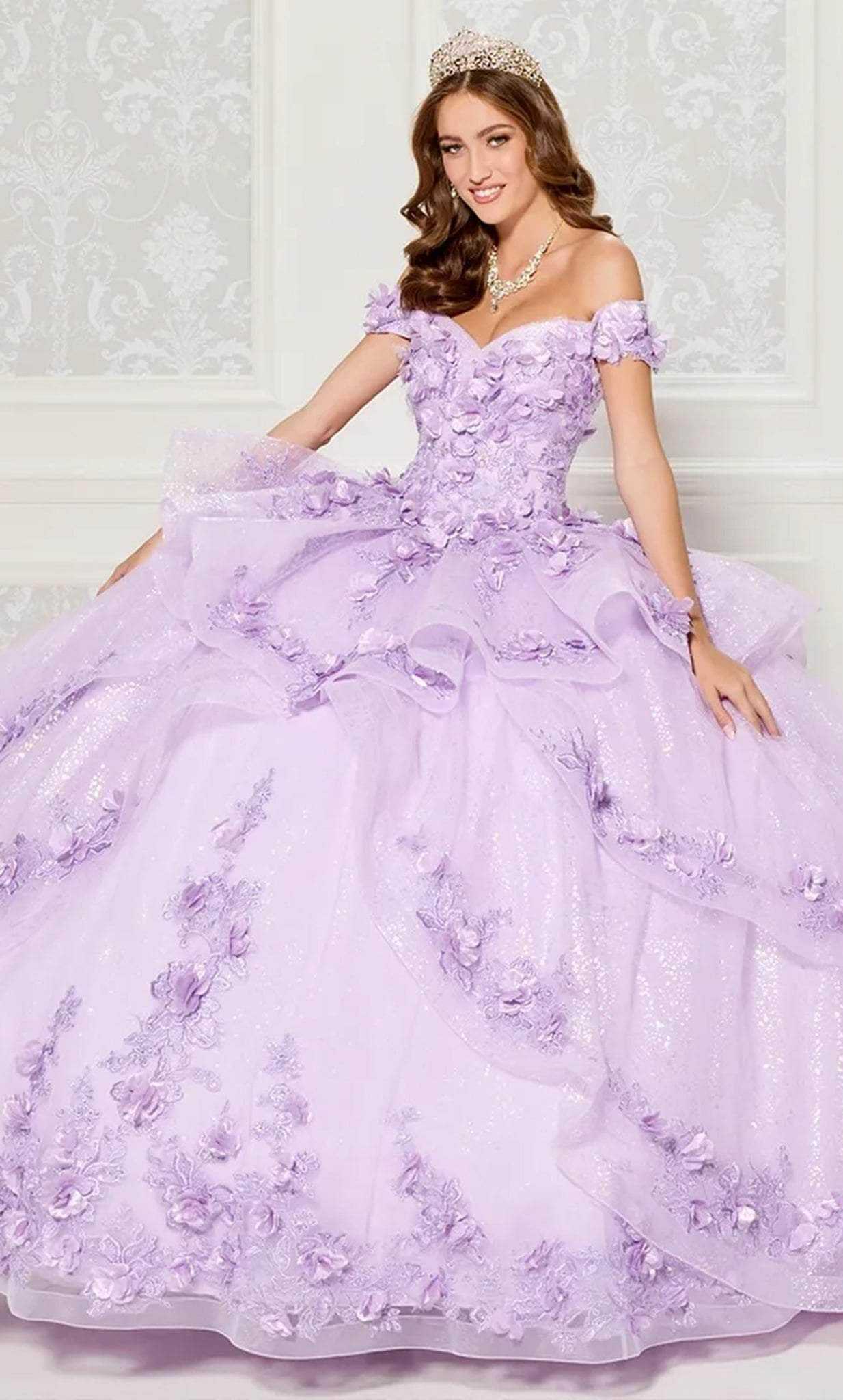 Princesa by Ariana Vara, Princesa by Ariana Vara PR30113 - Sweetheart Appliqued Ballgown