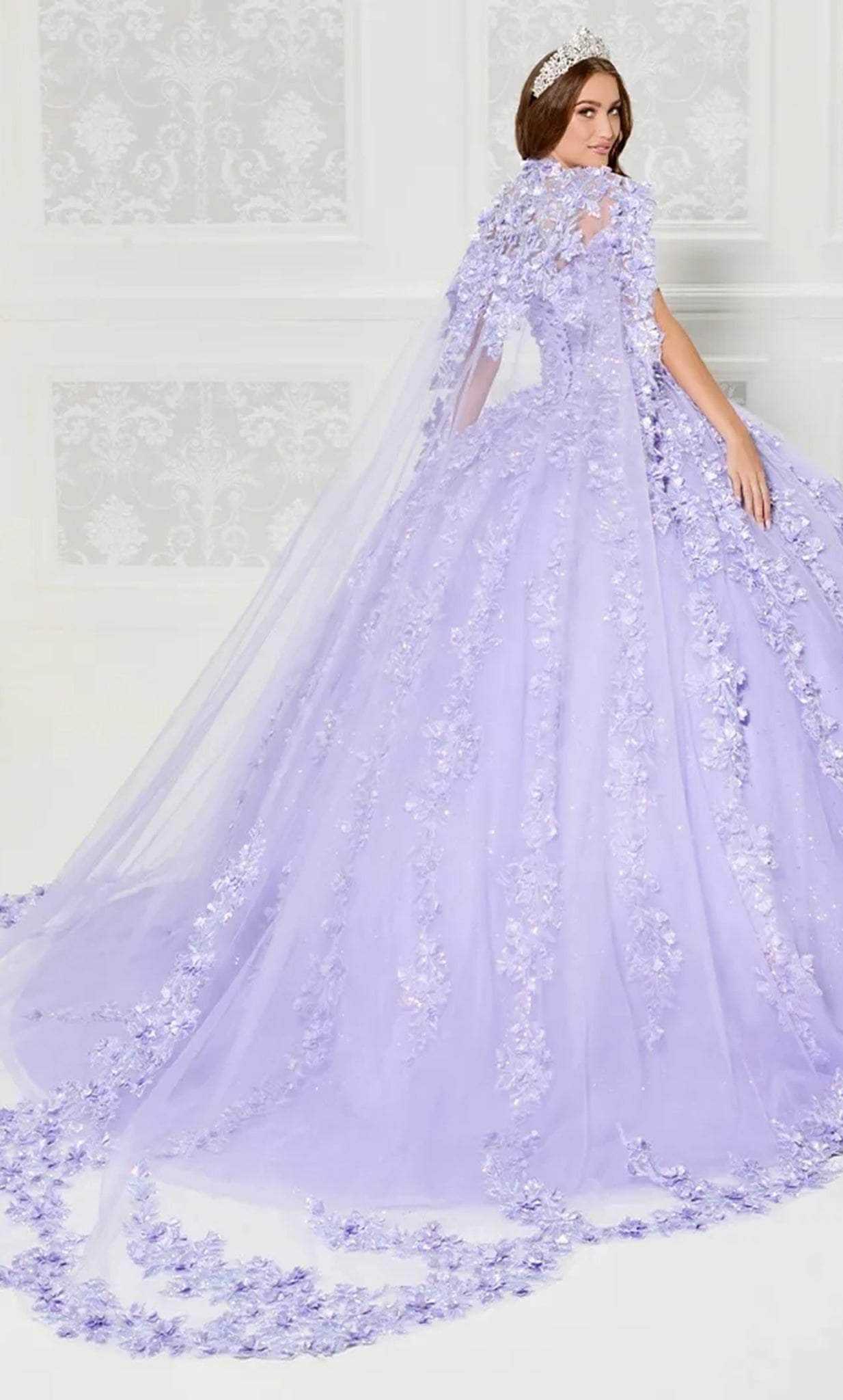 Princesa by Ariana Vara, Princesa by Ariana Vara PR30120 - Off Shoulder Floral Tulle Ballgown