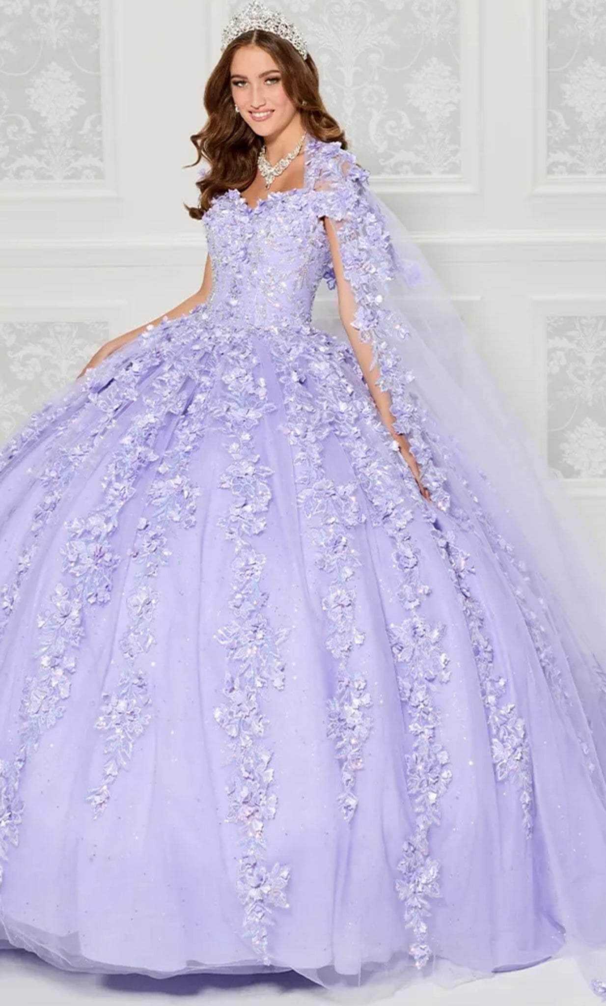Princesa by Ariana Vara, Princesa by Ariana Vara PR30120 - Off Shoulder Floral Tulle Ballgown