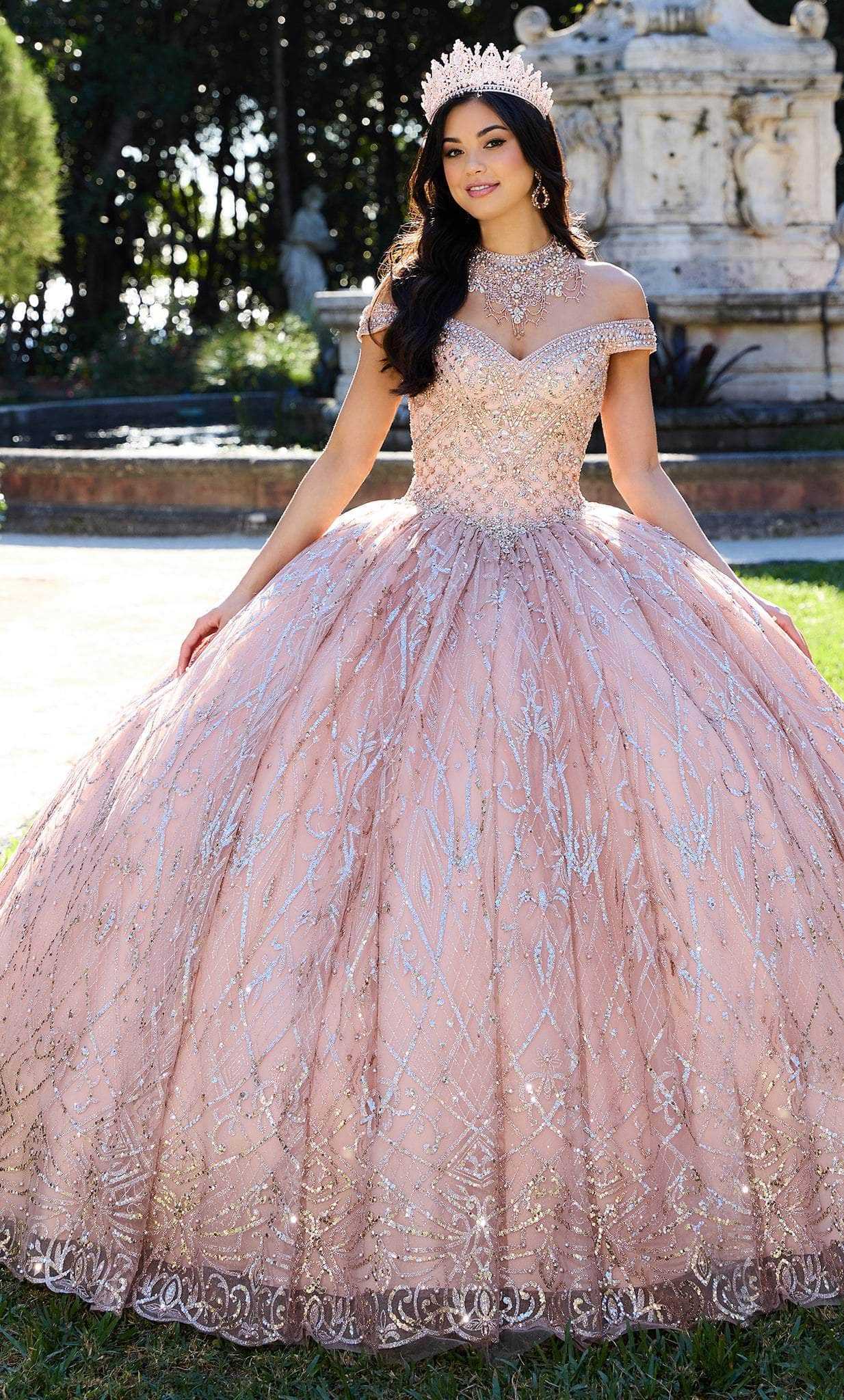 Princesa by Ariana Vara, Princesa by Ariana Vara PR30132 - Rhinestone-Detailed Quinceanera Gown