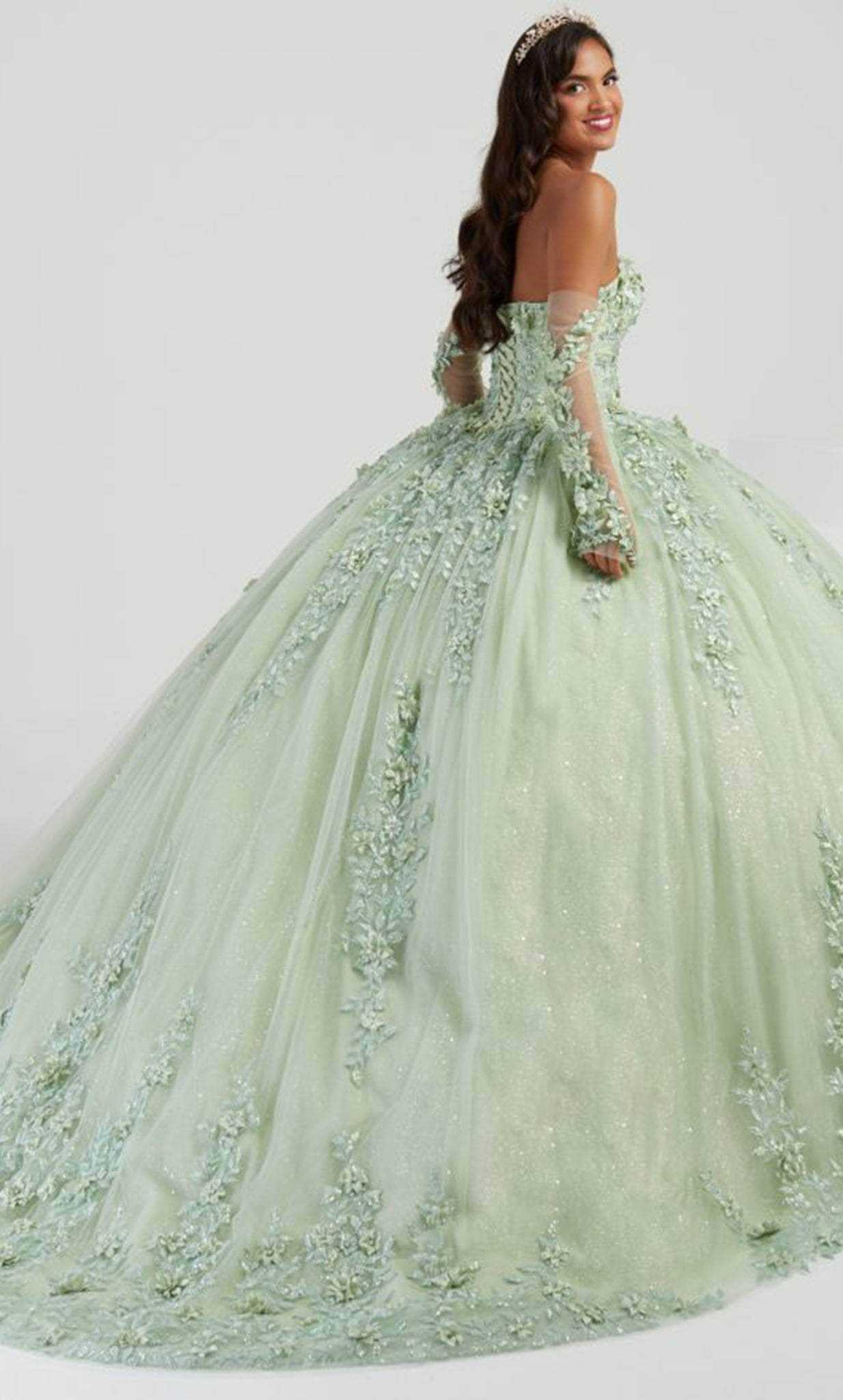 Quinceanera Collection, Quinceanera Collection 26070 - Strapless Embroidered Ball Gown