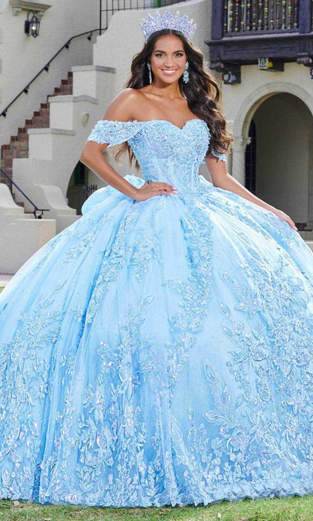 Quinceanera Collection, Quinceanera Collection 26072 - Floral Lace Sweetheart Ballgown
