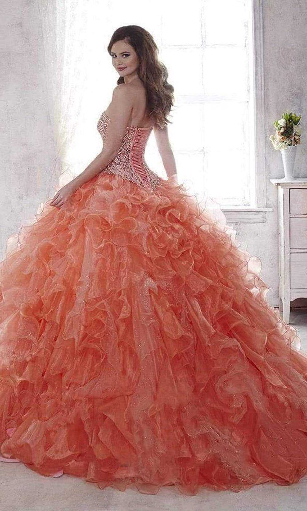 Quinceanera Collection, Quinceanera Collection - 26805 Strapless Beaded Ballgown With Train