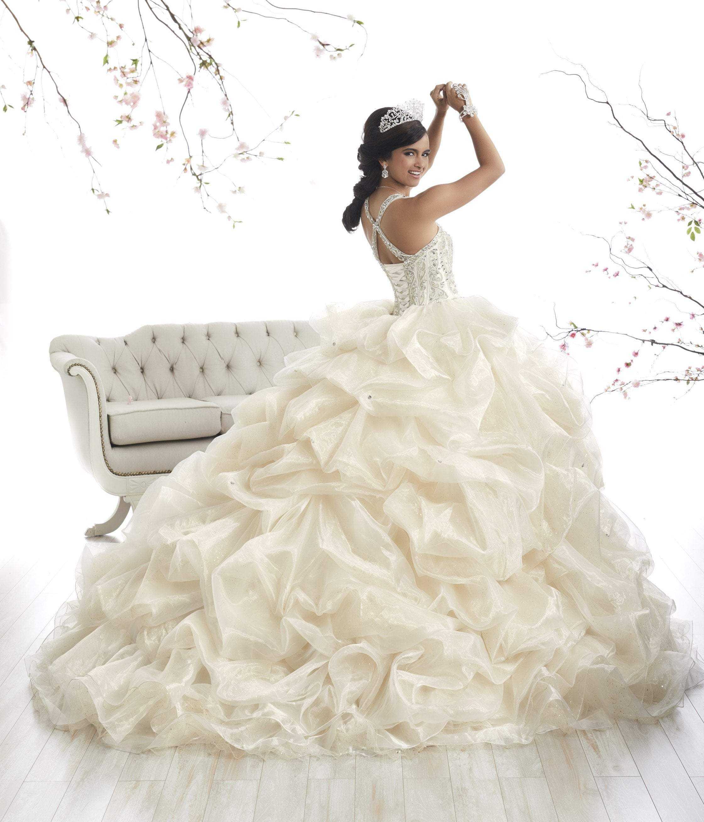 Quinceanera Collection, Quinceanera Collection - 26868 Beaded Lace Sweetheart Ballgown