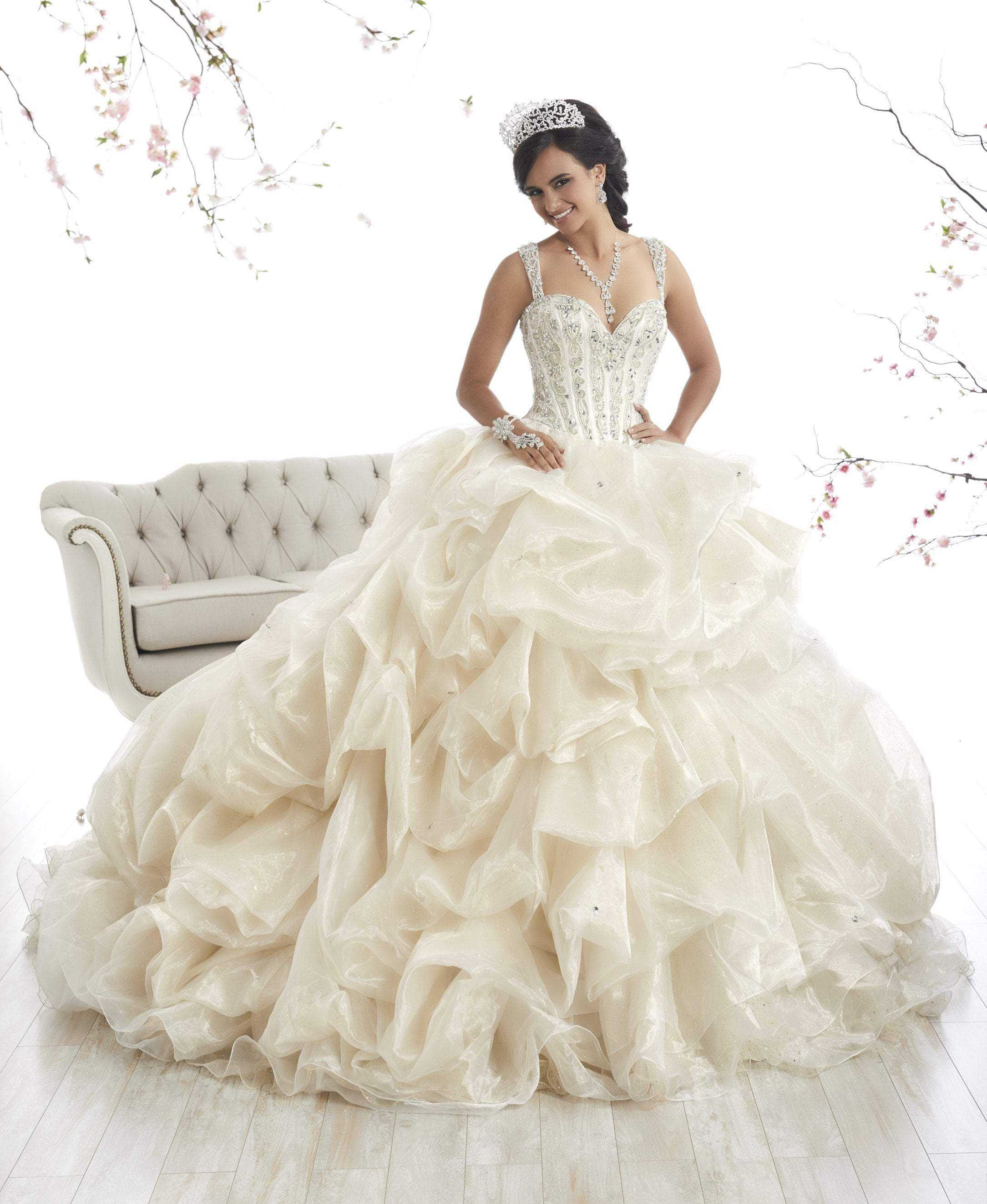 Quinceanera Collection, Quinceanera Collection - 26868 Beaded Lace Sweetheart Ballgown