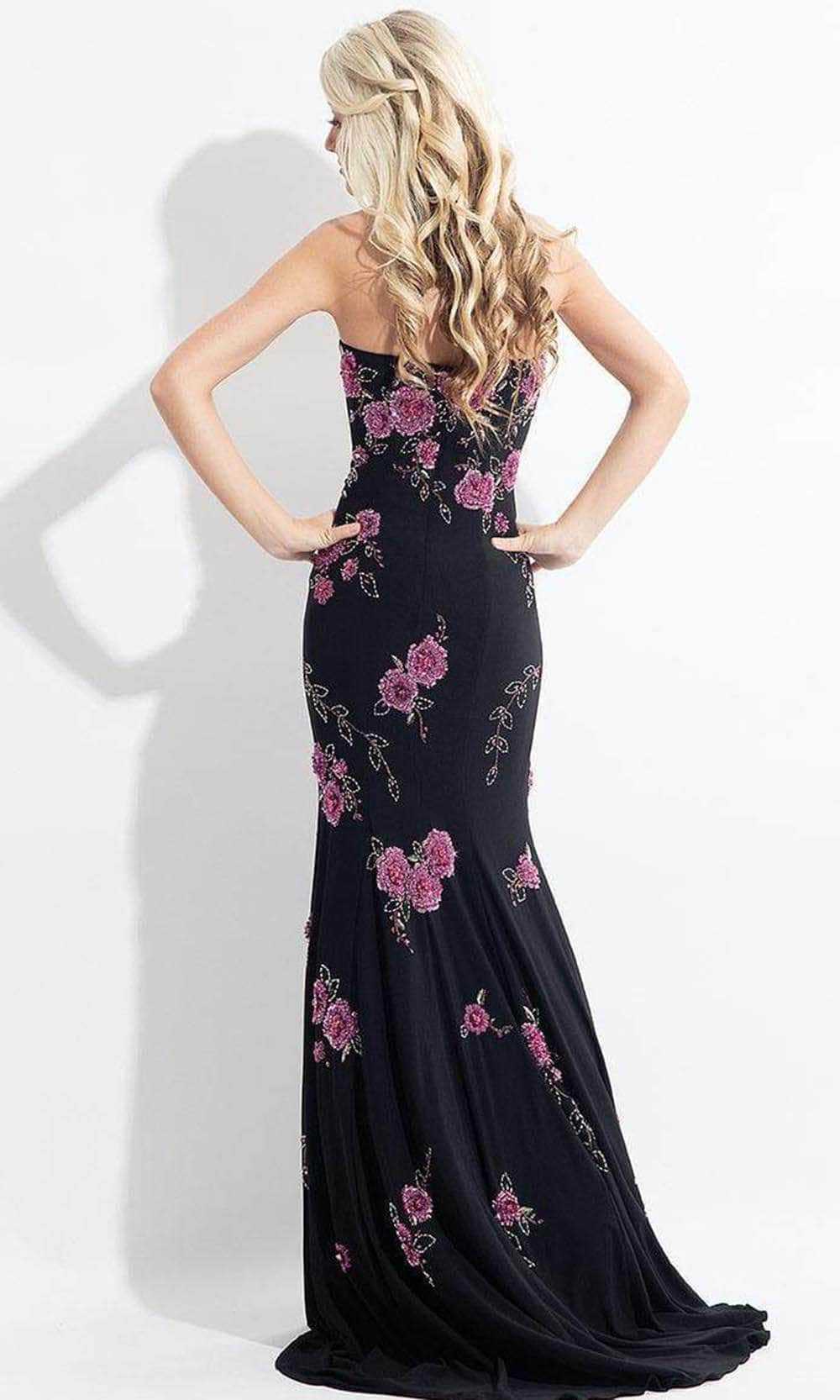 Rachel Allan, Rachel Allan 6203 - Floral Ornate Strapless Prom Gown