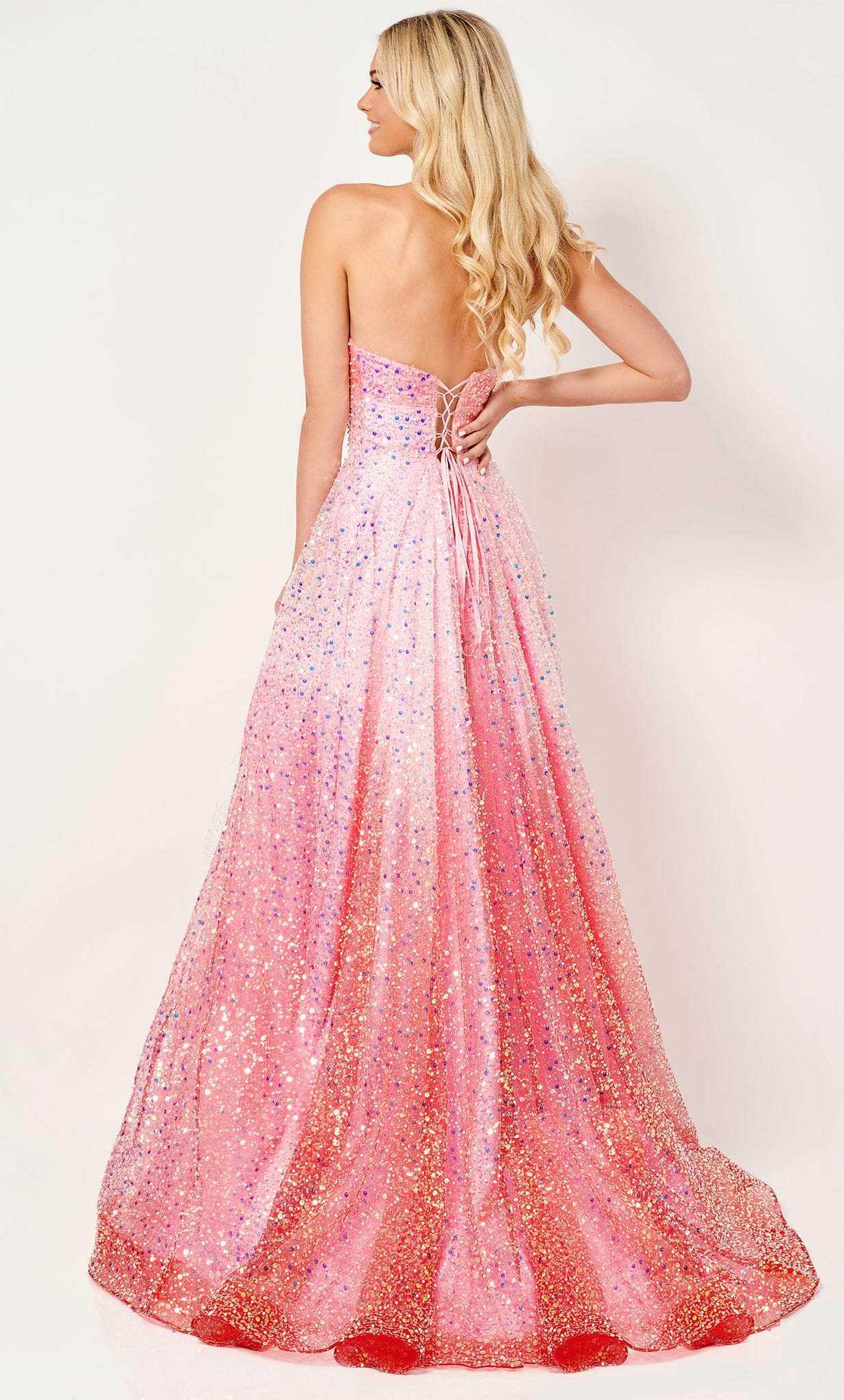 Rachel Allan, Rachel Allan 70292 - Embellished Strapless Prom Gown