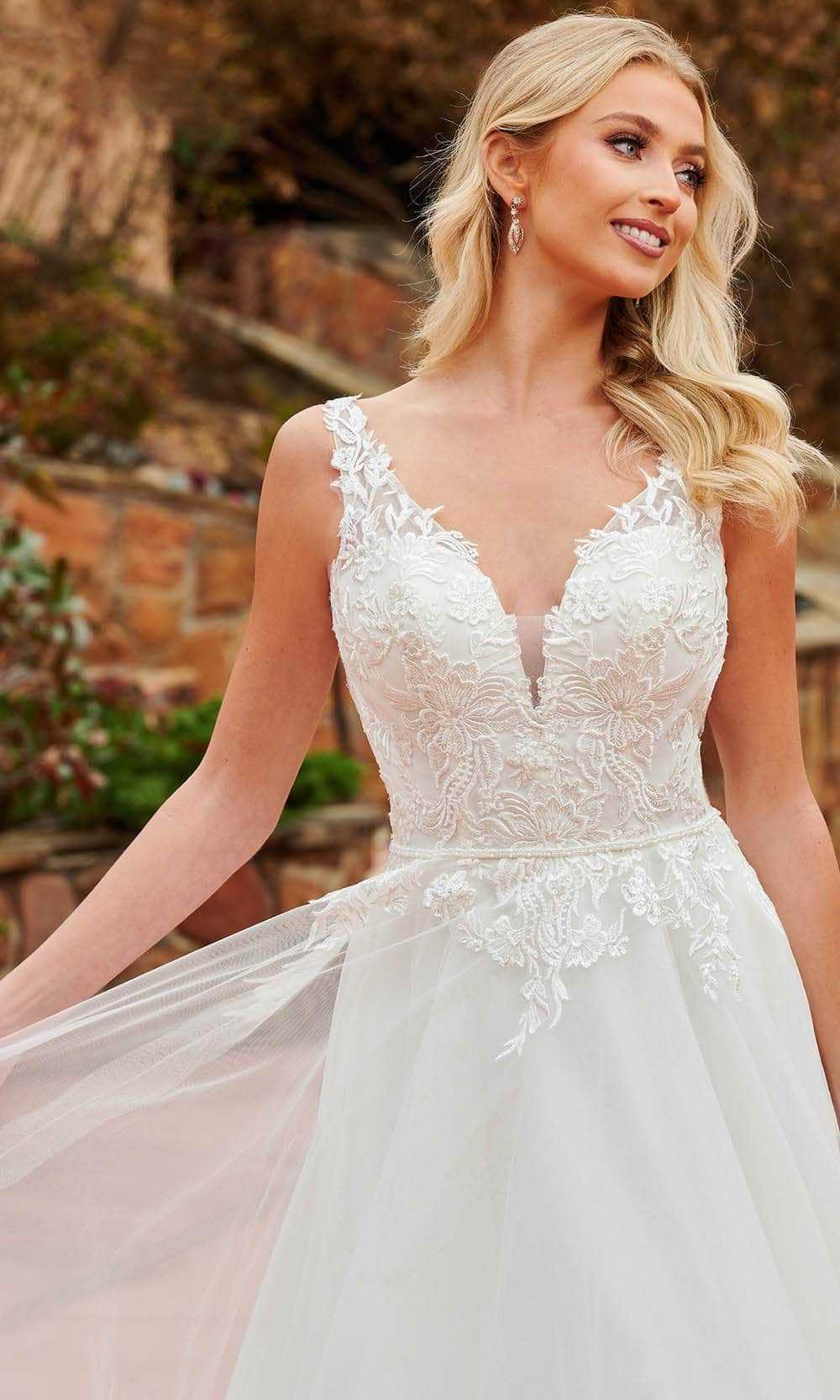Rachel Allan Bridal, Rachel Allan Bridal RB2162 - Lace Applique Sleeveless Bridal Gown