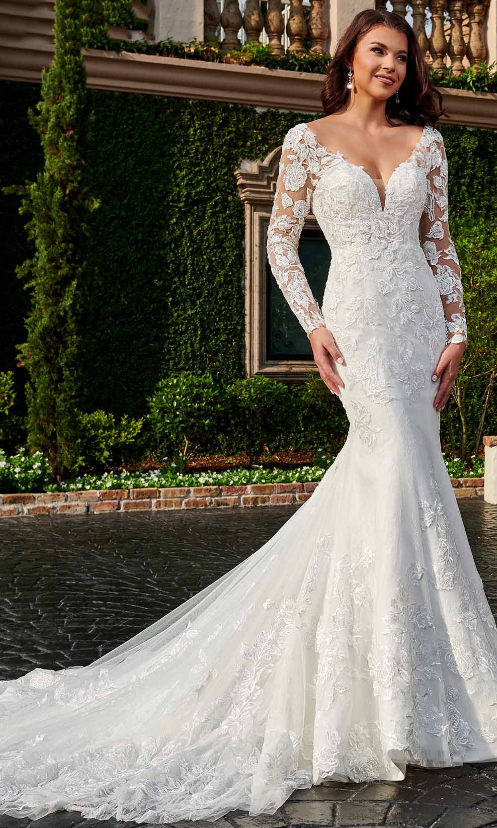 Rachel Allan Bridal, Rachel Allan Bridal RB3155 - Lace Detailed Bridal Gown