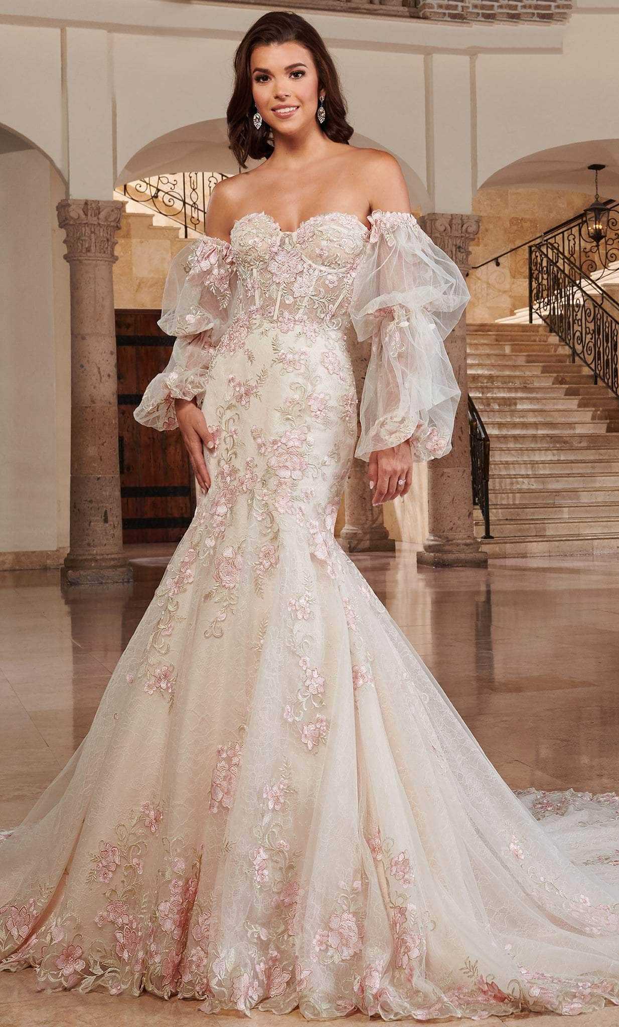 Rachel Allan Bridal, Rachel Allan Bridal RB5000 - Floral Enchanting Bridal Gown