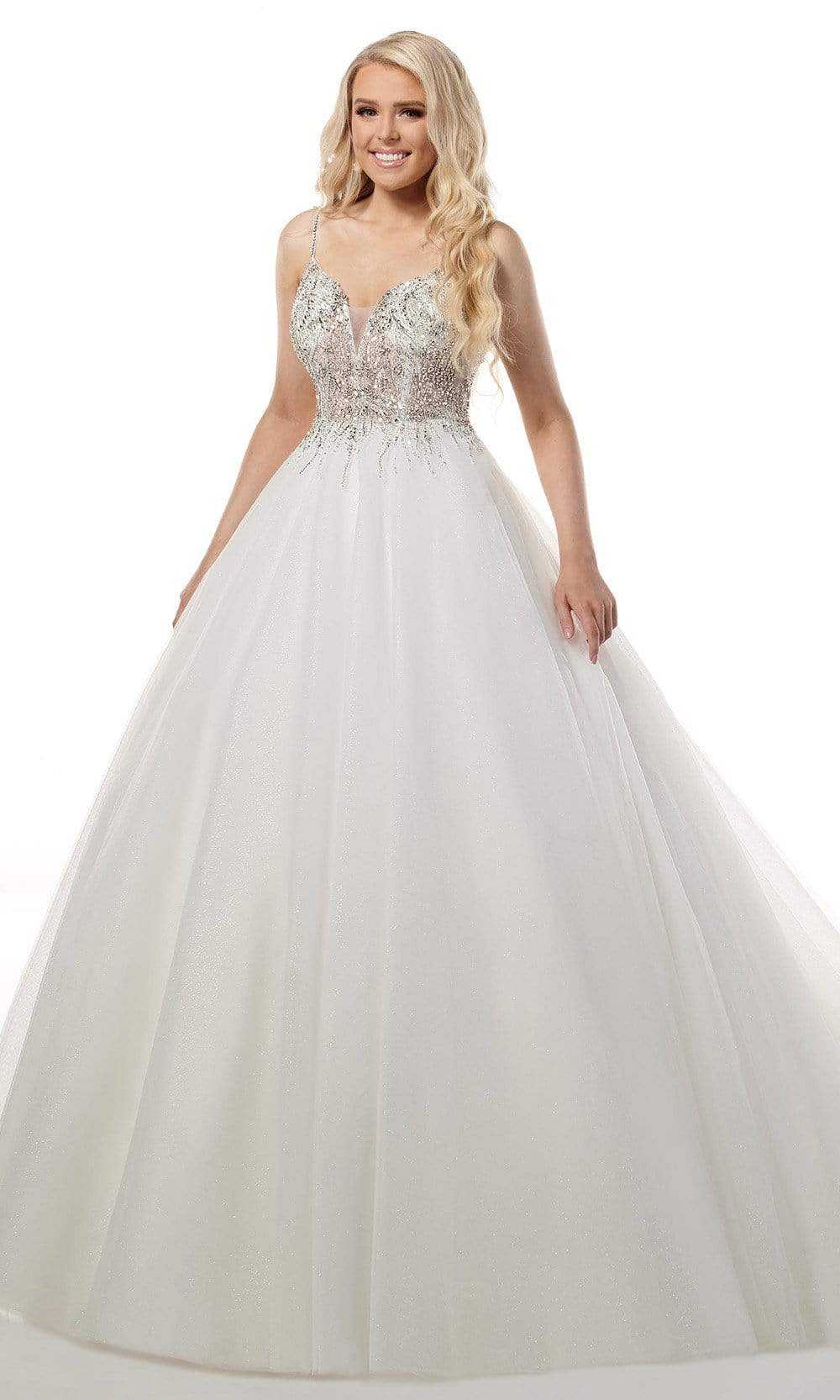Rachel Allan, Rachel Allan - M780 Fully Beaded Bodice Tulle Ballgown Wedding Dress