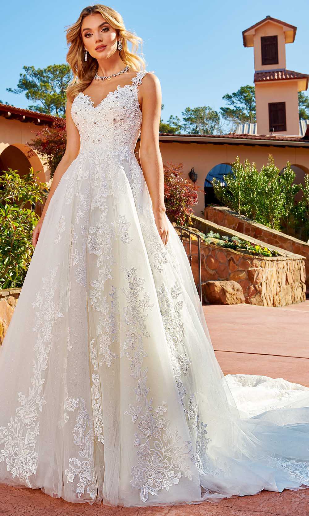 Rachel Allan Bridal, Rachel Allan M824 - Lace Applique A-Line Bridal Gown