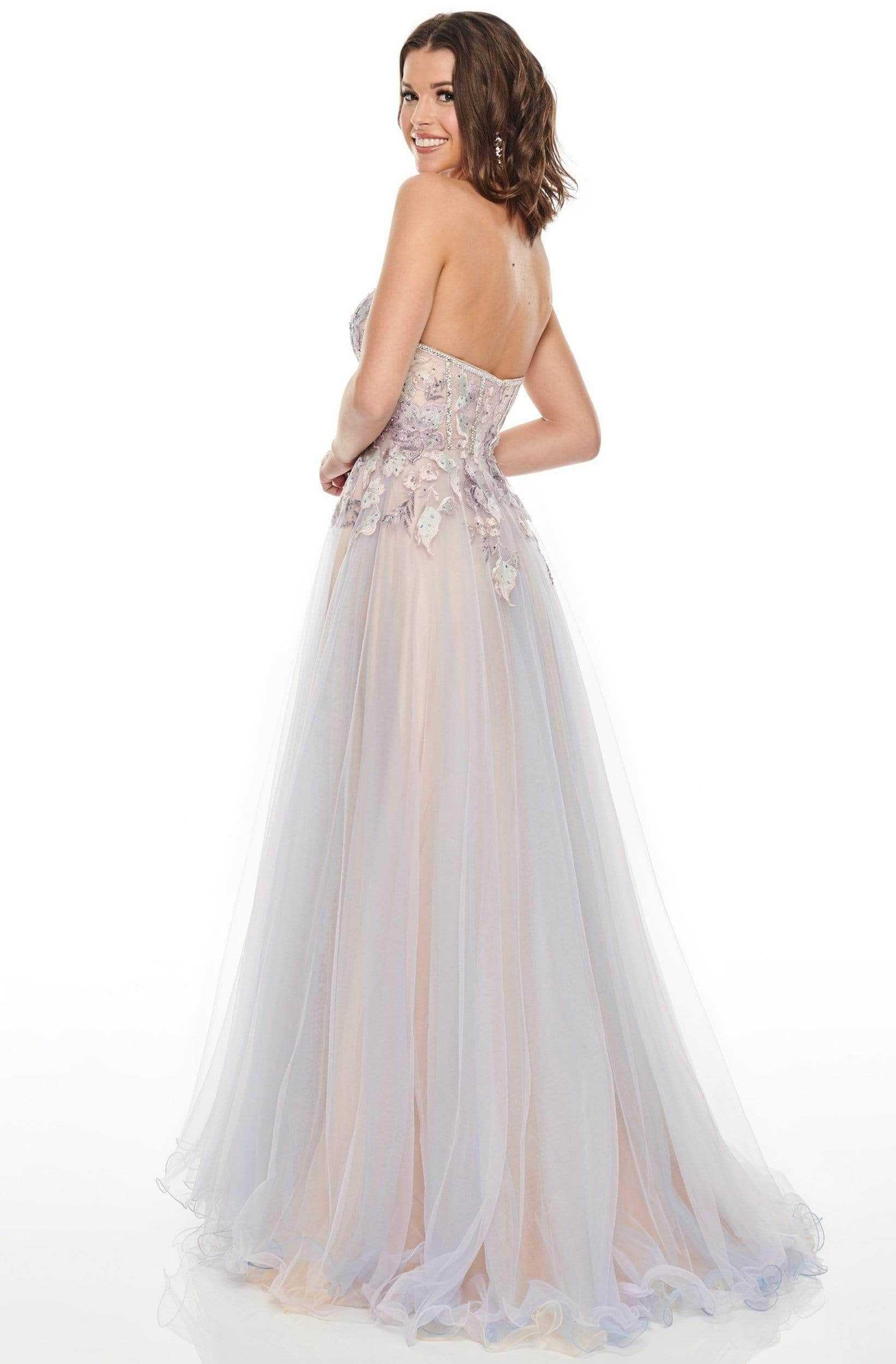 Rachel Allan, Rachel Allan Prom 7076 - Sleeveless Floral Embroidered Dress