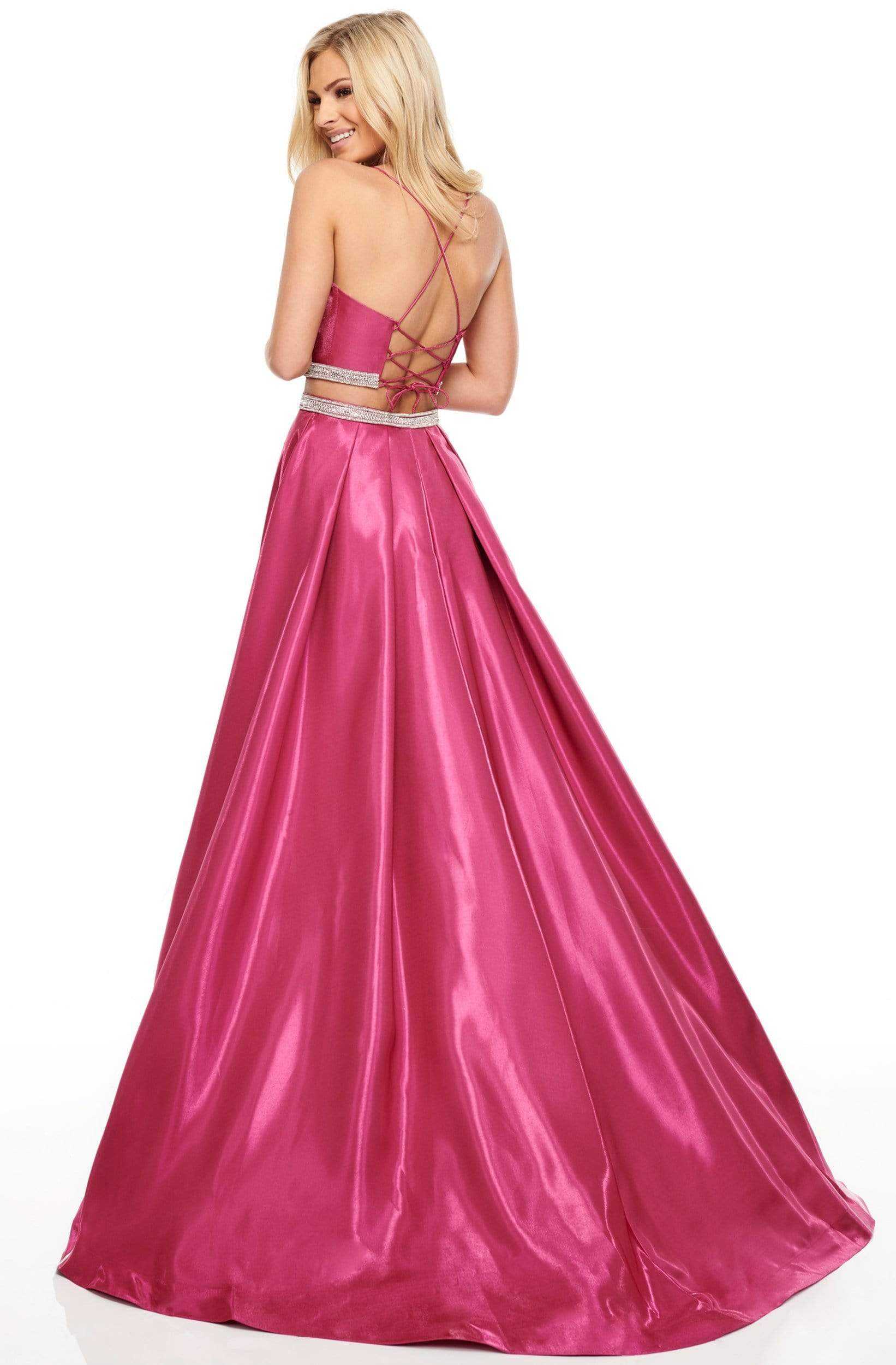 Rachel Allan, Rachel Allan Prom - 7106 Two Piece Beaded Satin A-Line Dress