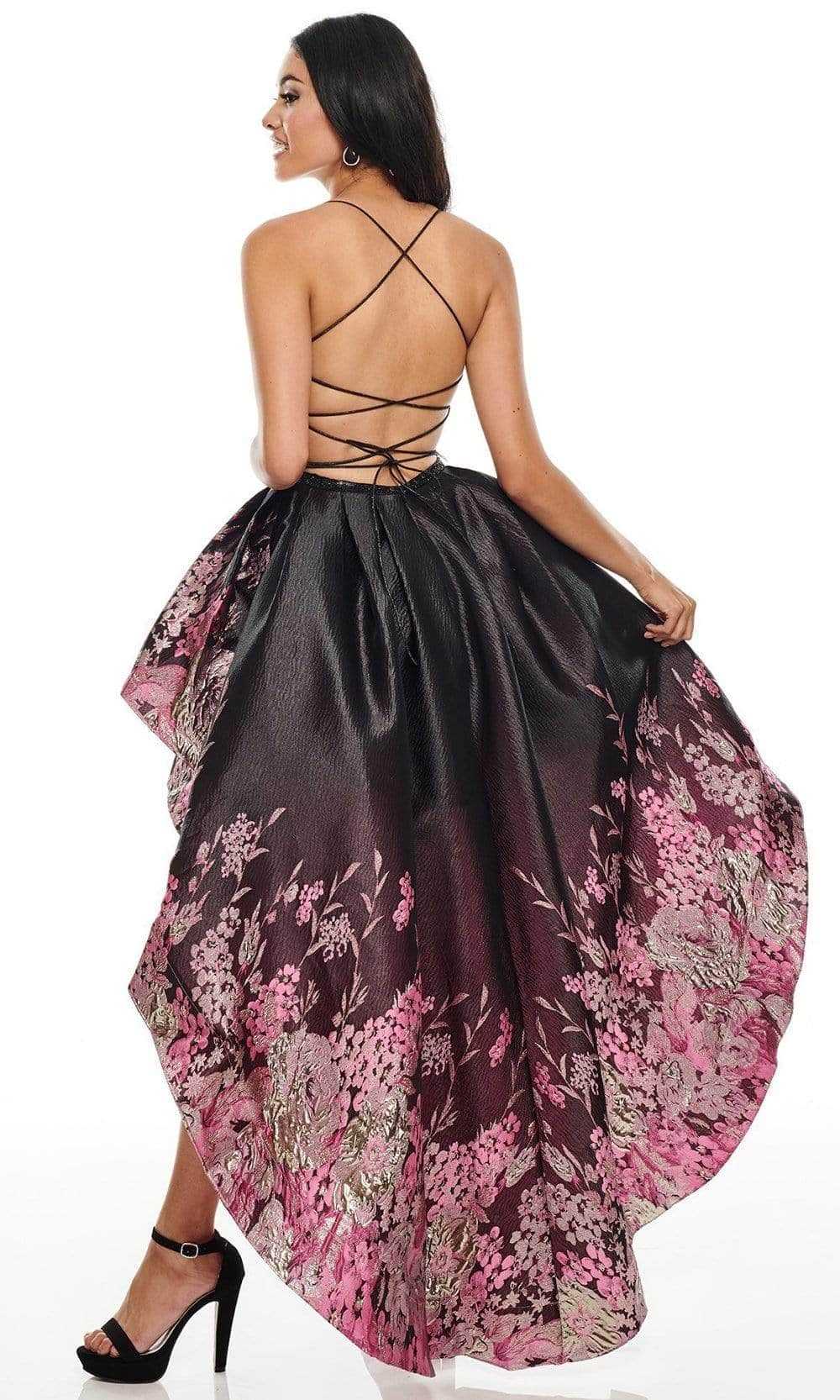 Rachel Allan, Rachel Allan Prom 7168 - Sleeveless Lace-Up High-Low Dress