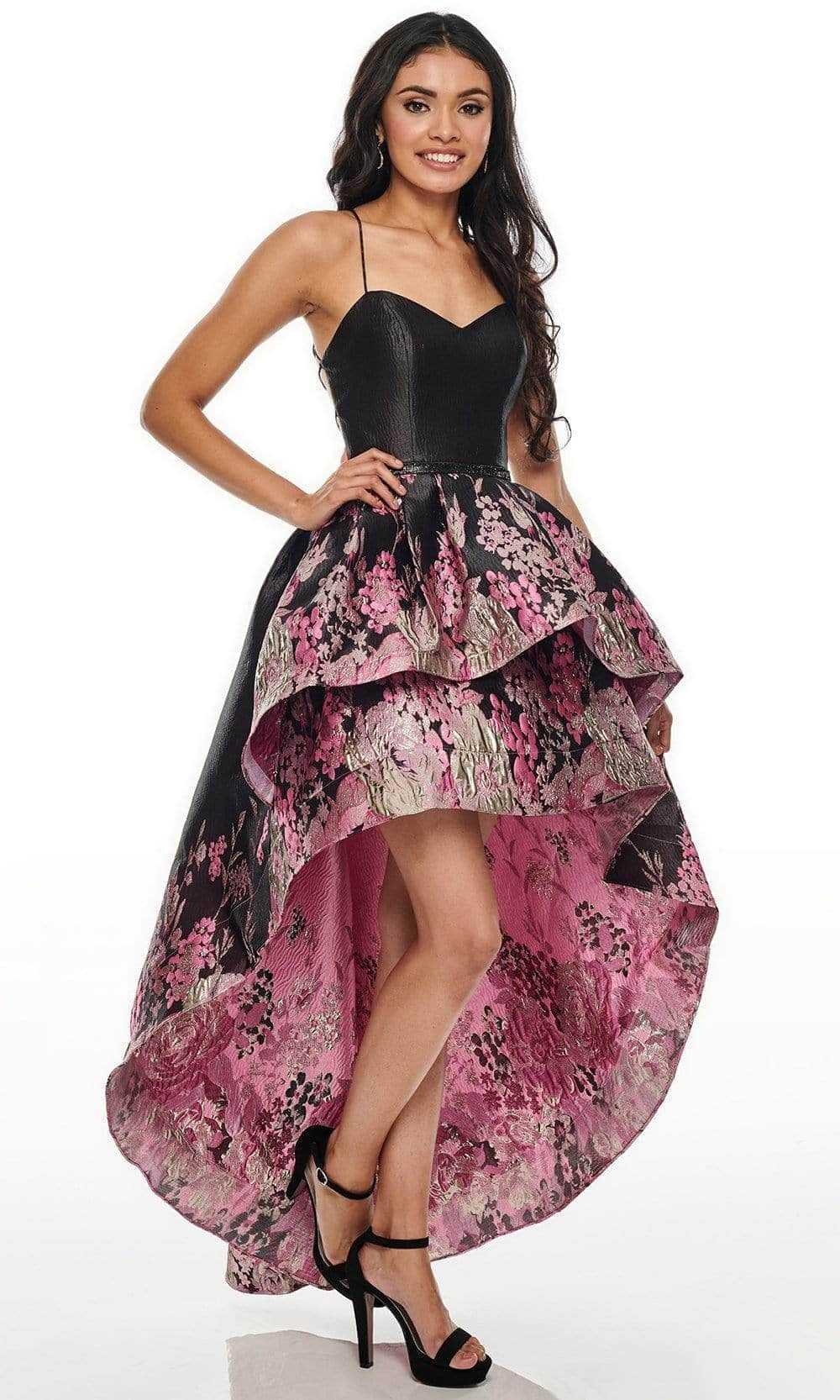 Rachel Allan, Rachel Allan Prom 7168 - Sleeveless Lace-Up High-Low Dress