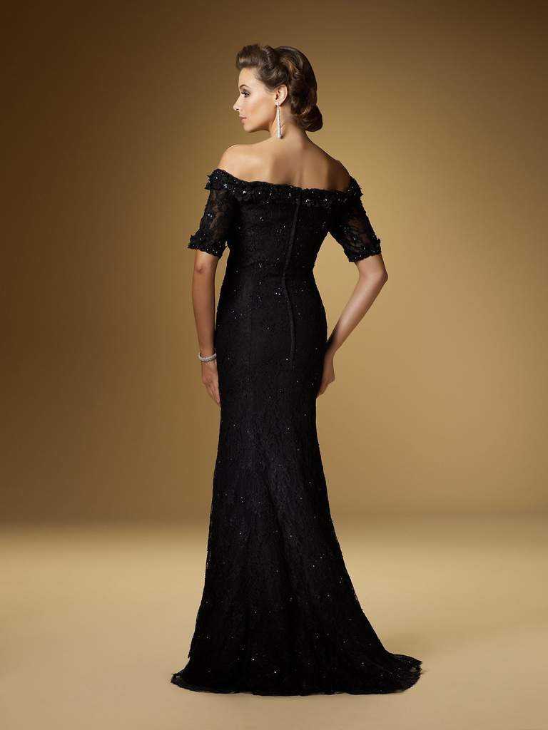 Rina Di Montella, Rina Di Montella - Floral Lace Applique Gown With Shawl RD1531-1 - 1 pc Silver In Size 20 Available