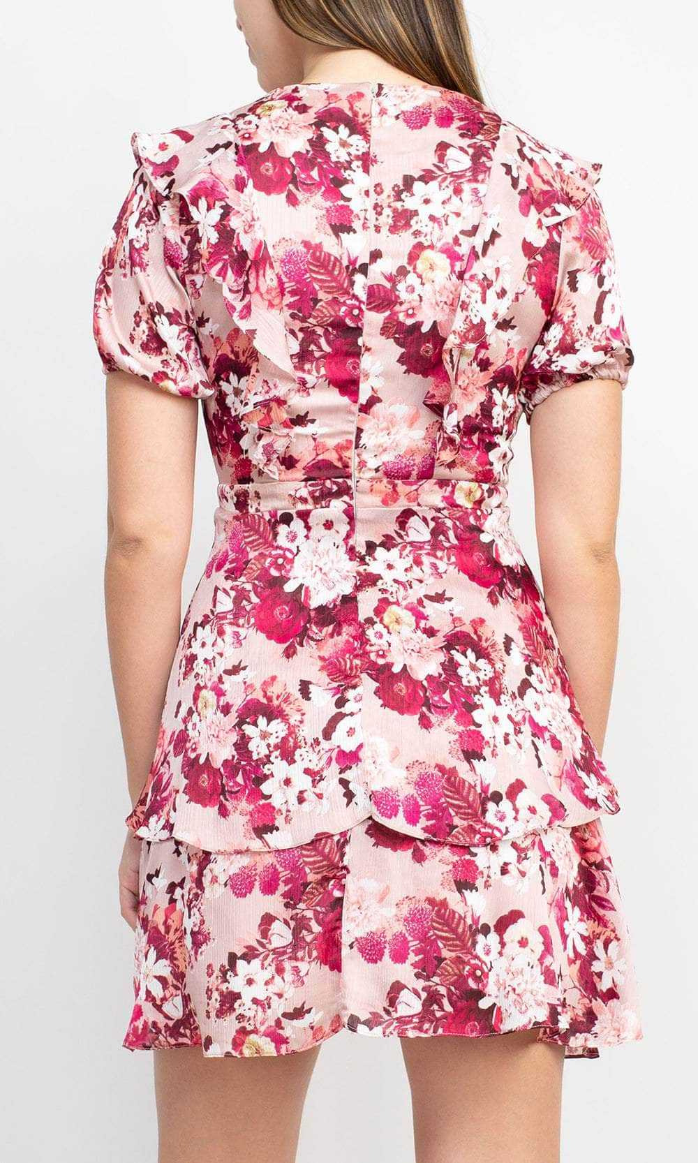 Sage Collective, Sage Collective SU07D11 - Ruffle Floral Short Dress