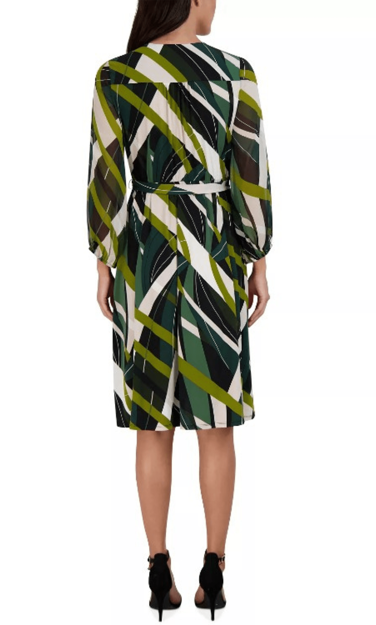 Sandra Darren, Sandra Darren 75766 - Multi Print Long Sleeve Short Dress