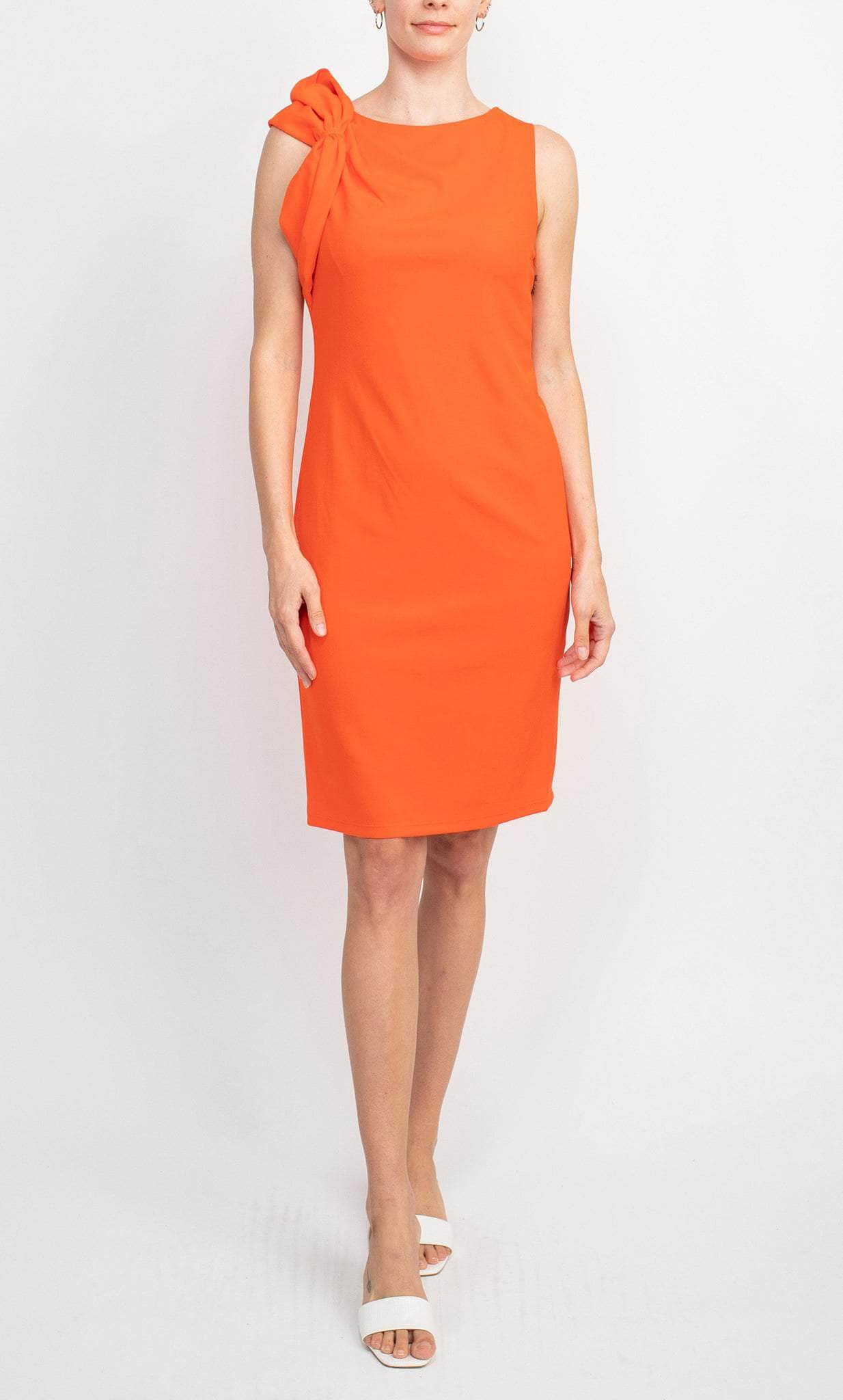 Shelby & Palmer, Shelby & Palmer A1150 - Sleeveless Bow Accented Cocktail Dress
