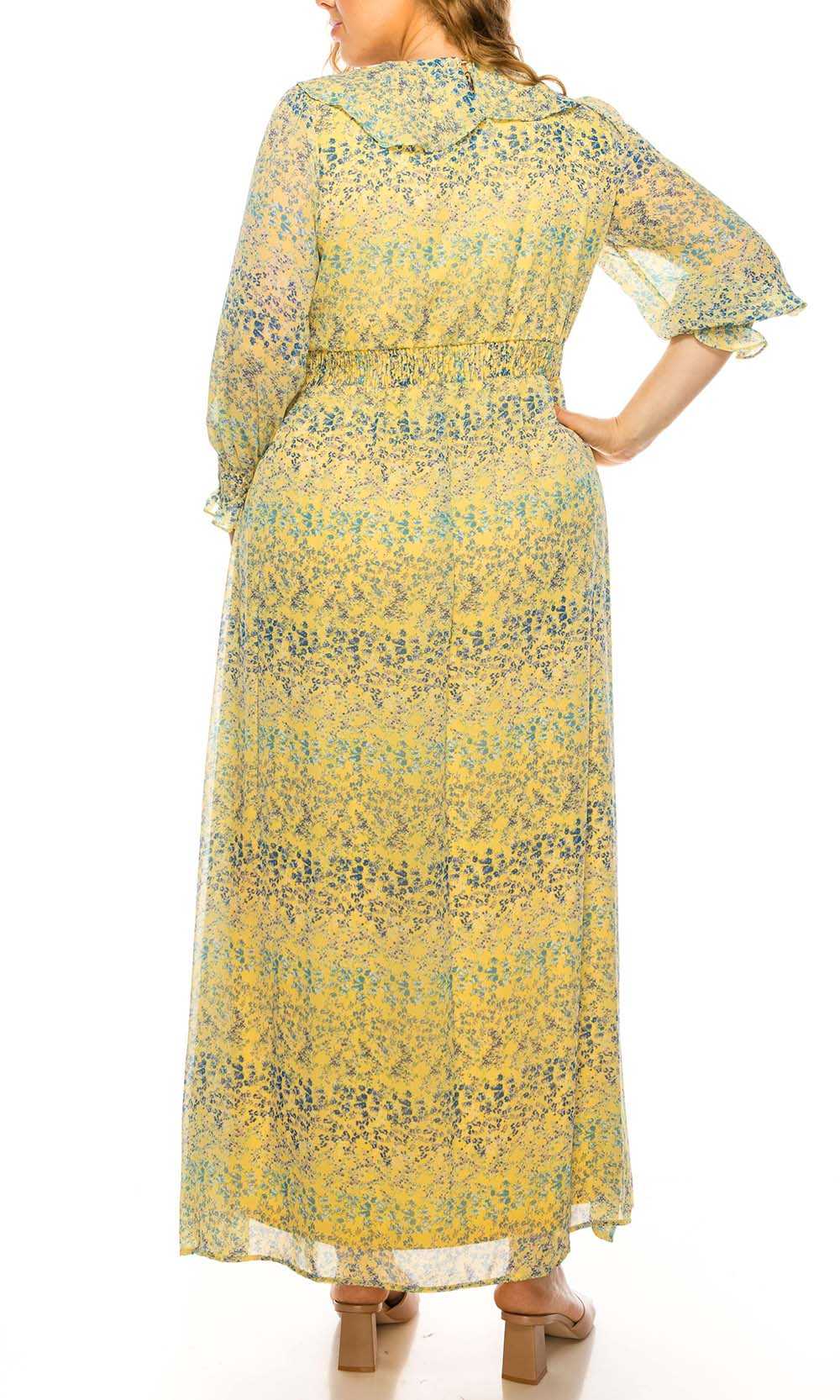 Shelby & Palmer, Shelby & Palmer - M565 Floral Printed Full Length Dress