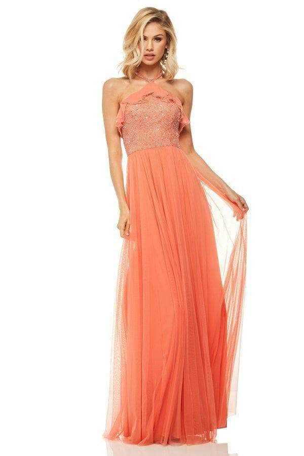 Sherri Hill, Sherri Hill 52797 - Embellished Halter Evening Dress