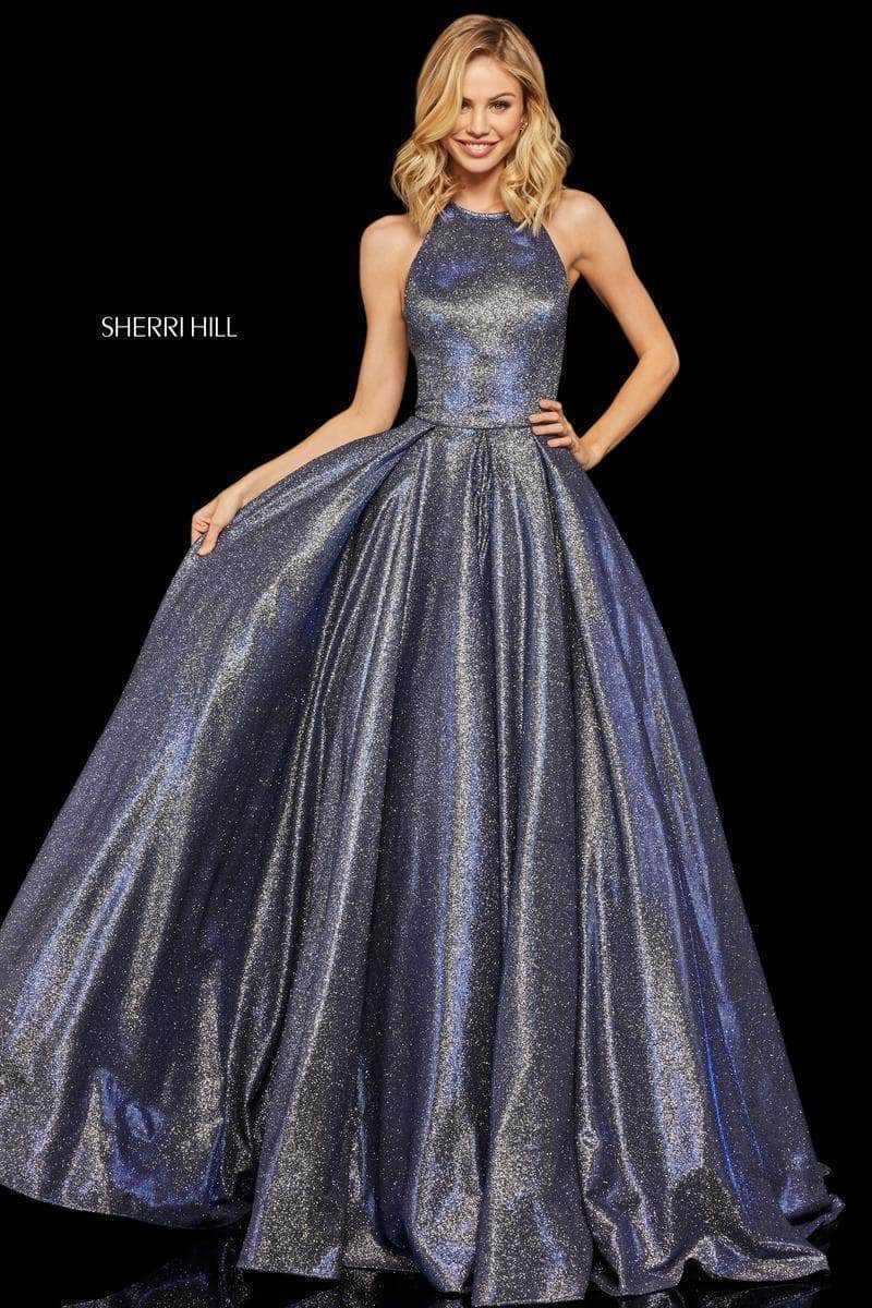 Sherri Hill, Sherri Hill 52964 - Glitter Halter Prom Dress