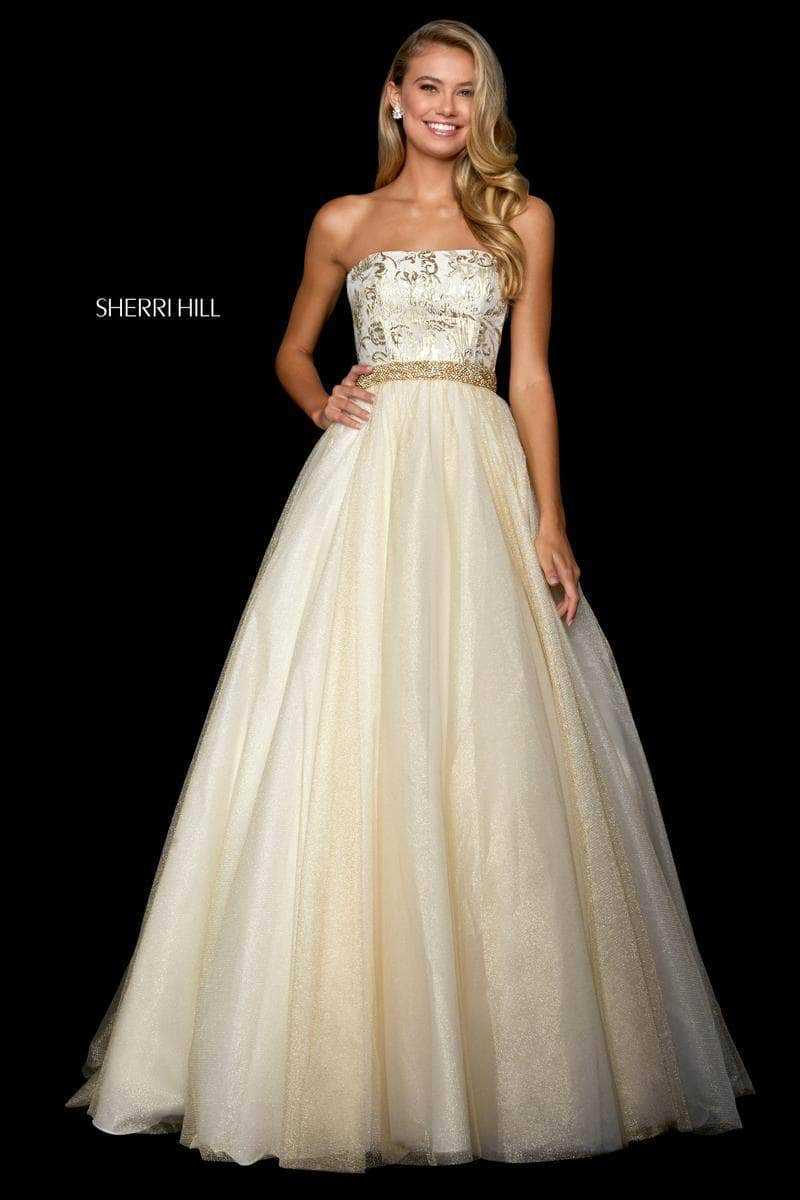 Sherri Hill, Sherri Hill 53256 - Brocade Bodice Prom Dress