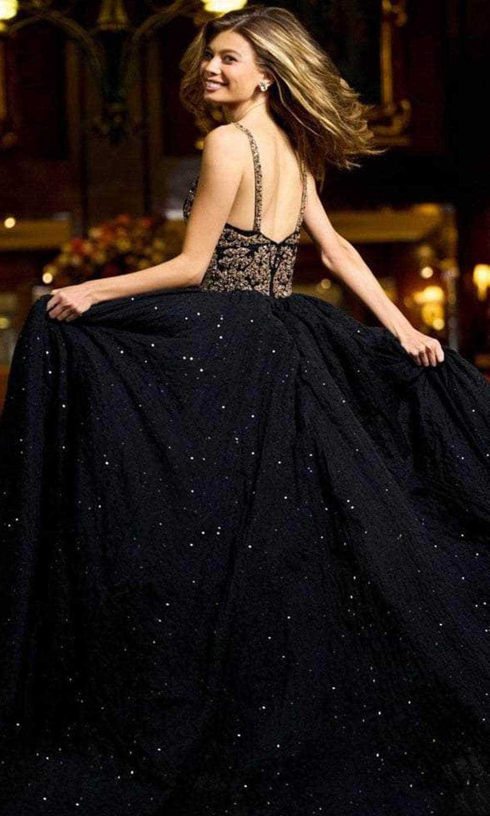 Sherri Hill, Sherri Hill 55300 - Sequined Tulle Skirt Evening Gown