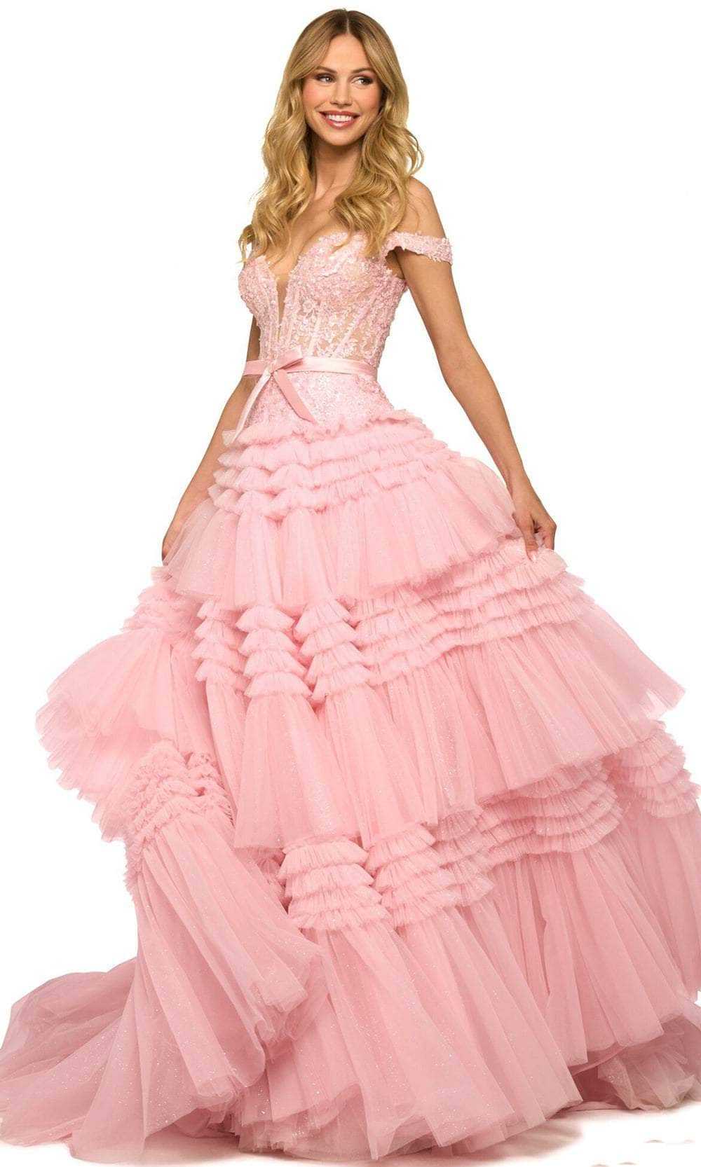 Sherri Hill, Sherri Hill 55309 - Off Shoulder Prom Dress