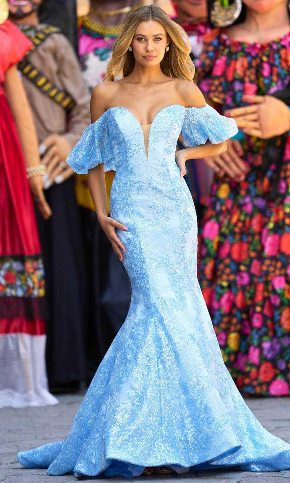 Sherri Hill, Sherri Hill 55326 - Sequin Lace Mermaid Prom Gown