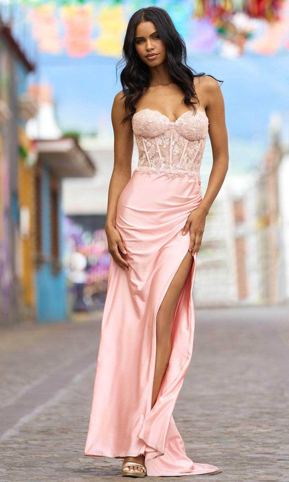 Sherri Hill, Sherri Hill 55334 - Strapless Corset Prom Dress
