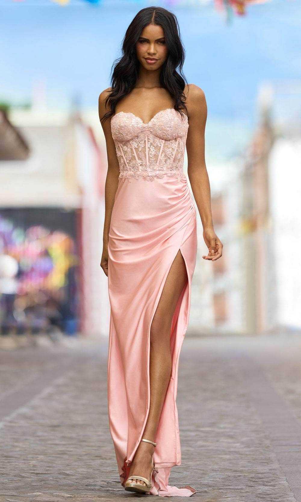 Sherri Hill, Sherri Hill 55334 - Strapless Corset Prom Dress