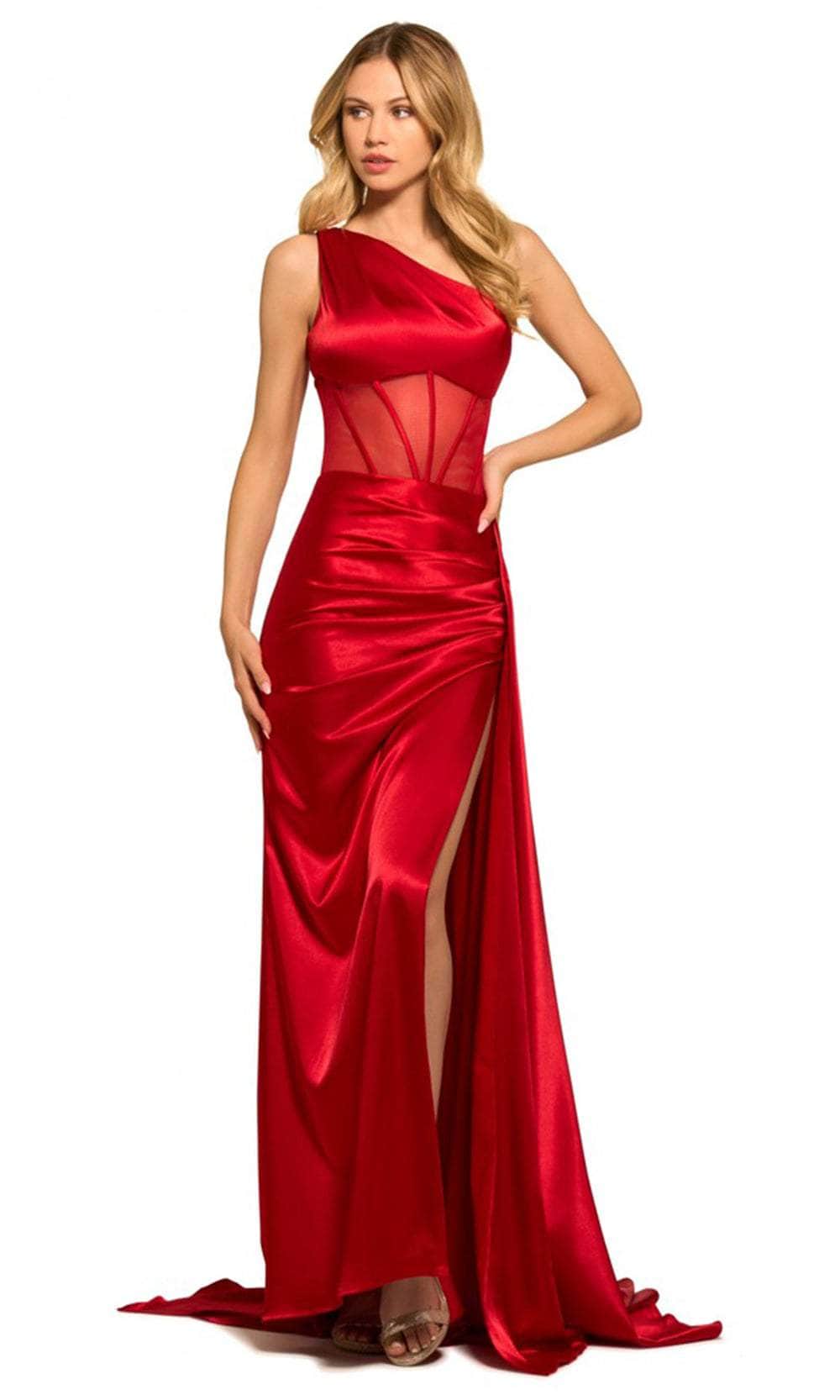 Sherri Hill, Sherri Hill 55388 - Asymmetrical Corset Bodice Prom Gown