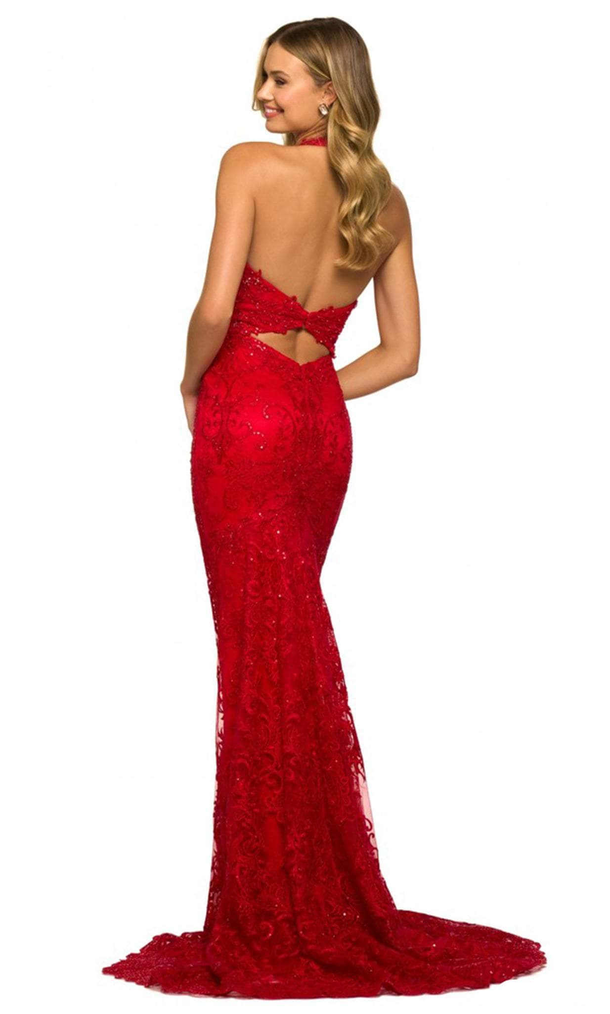 Sherri Hill, Sherri Hill 55392 - Halter Neck Embellished Prom Dress