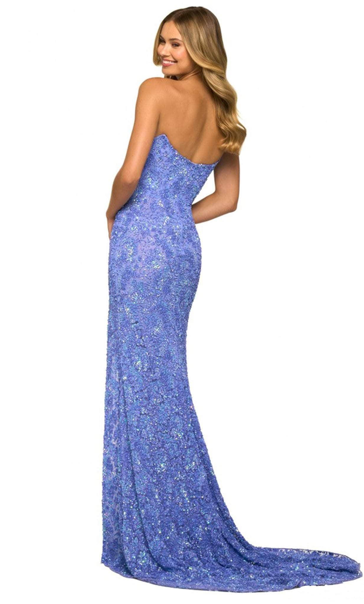 Sherri Hill, Sherri Hill 55448 - Sequin Strapless Evening Gown