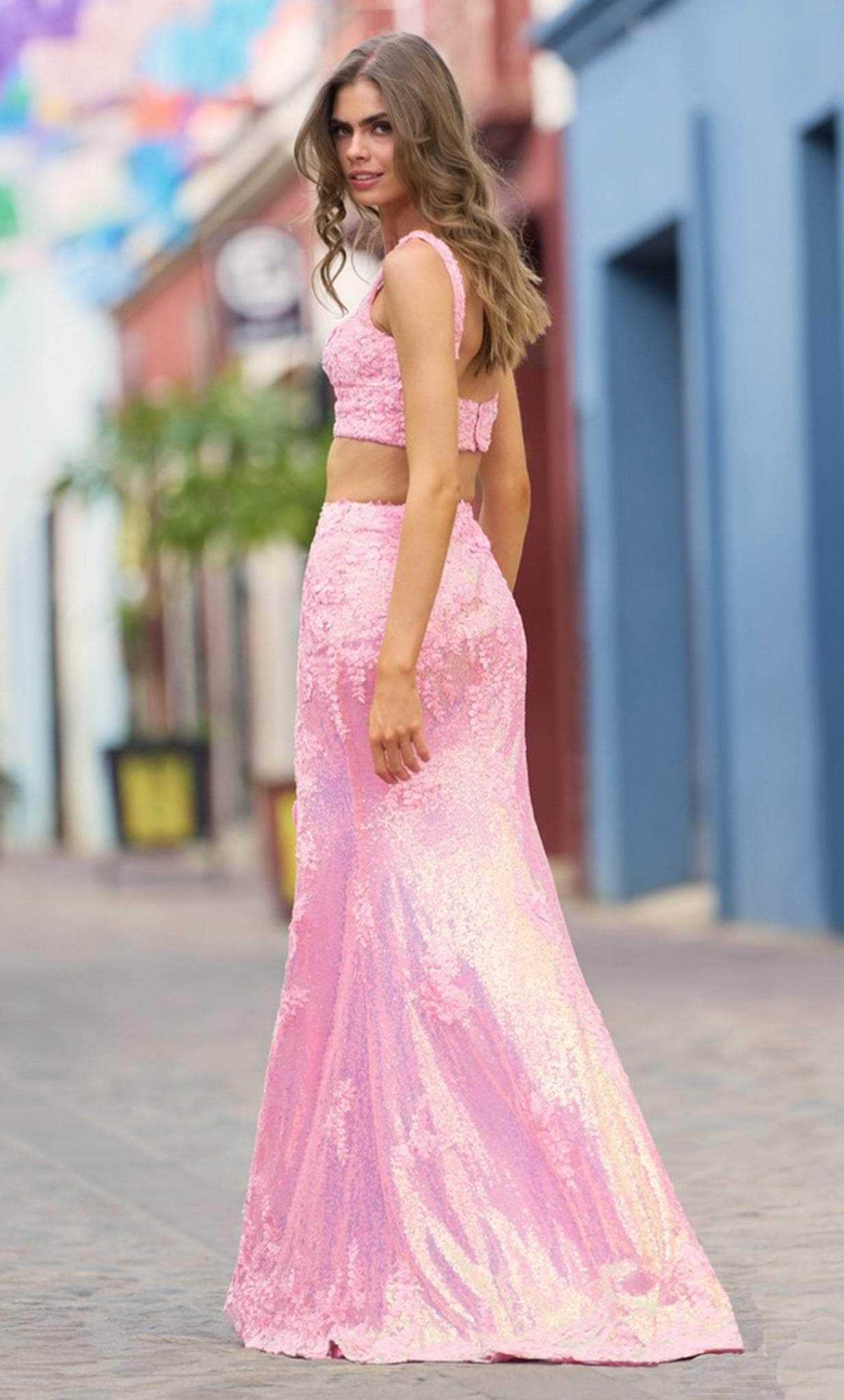 Sherri Hill, Sherri Hill 55579 - Two-Piece Embellished Prom Dress