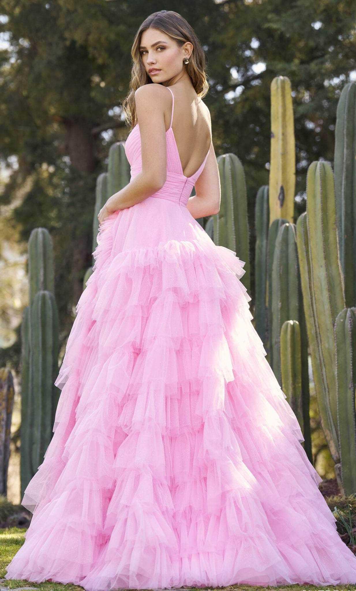 Sherri Hill, Sherri Hill 55639 - Ruffled A-Line Prom Gown