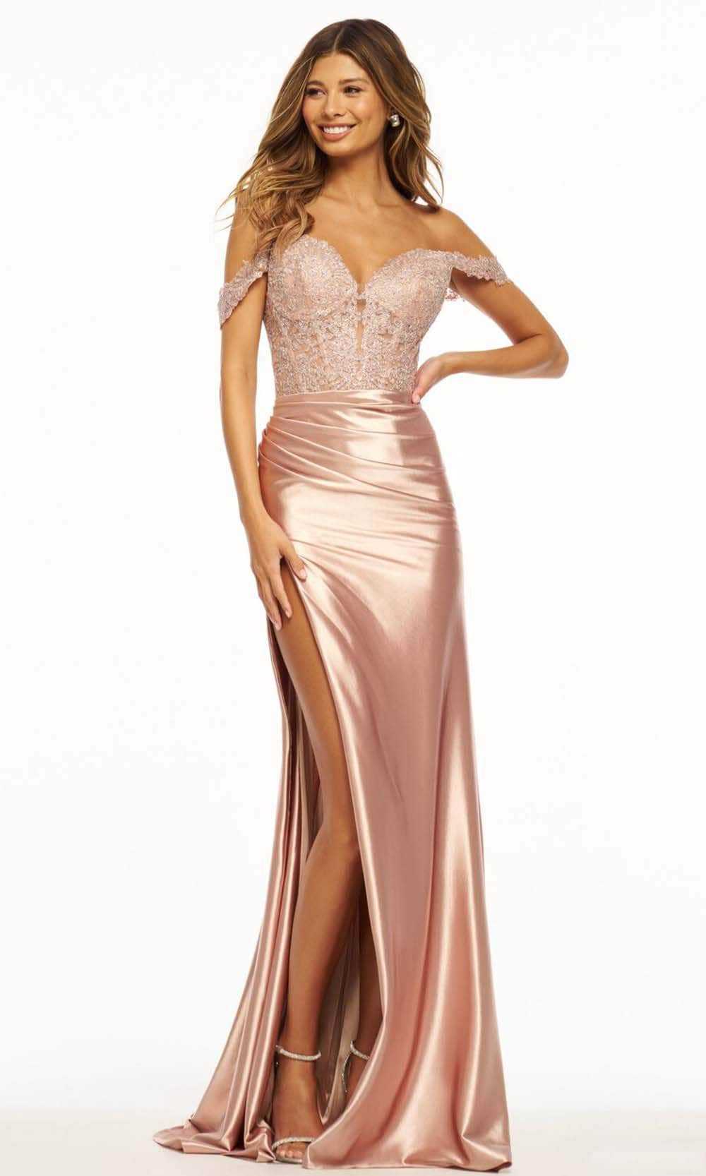 Sherri Hill, Sherri Hill 56032 - Draped Off-Shoulder Prom Dress