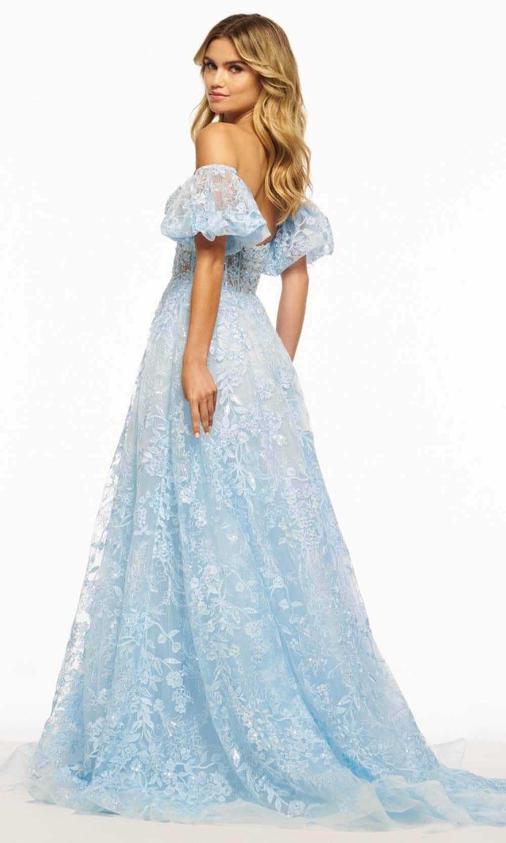 Sherri Hill, Sherri Hill 56073 - Puff Sleeve Sweetheart Prom Gown