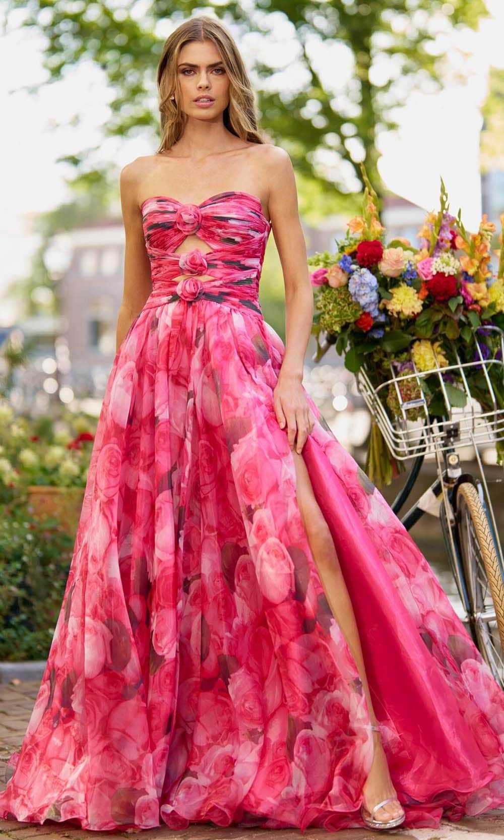 Sherri Hill, Sherri Hill 56241 - Sweetheart Floral Gown
