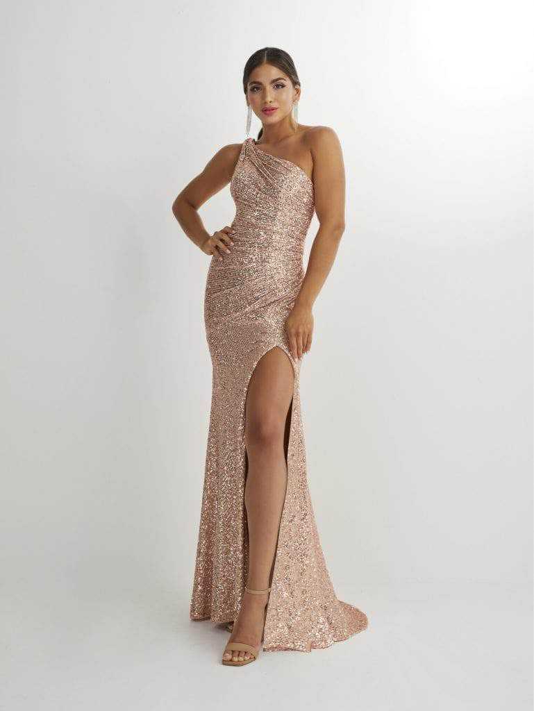 Studio 17, Studio 17 Prom 12906 - One Sleeve Sequin Evening Dress