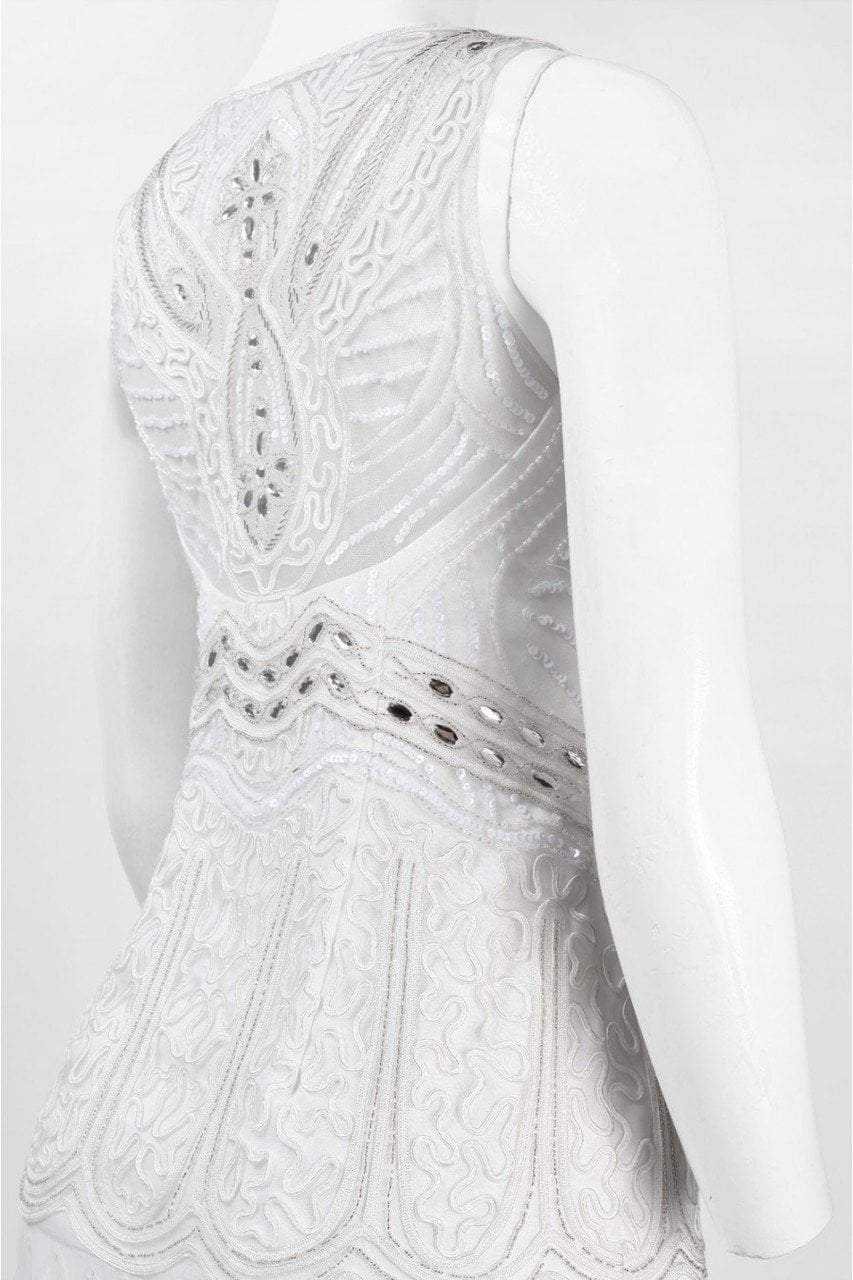 Sue Wong, Sue Wong - Beaded Art Deco Chiffon Gown N5244