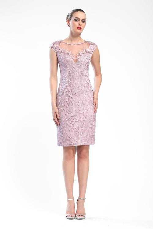 Sue Wong, Sue Wong N16160 High Neck Embroidered Evening Dress