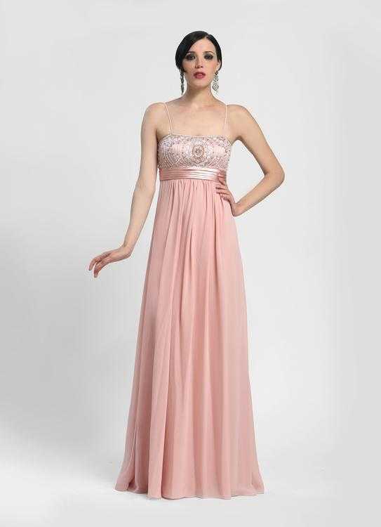 Sue Wong, Sue Wong - N4170 Spaghetti Straps Embellished A-line Gown