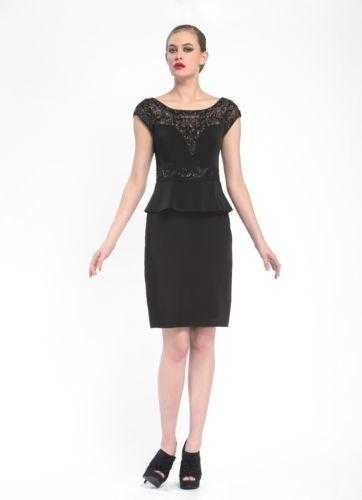 Sue Wong, Sue Wong - N5334 Cap Sleeve Adorned Illusion Peplum Dress